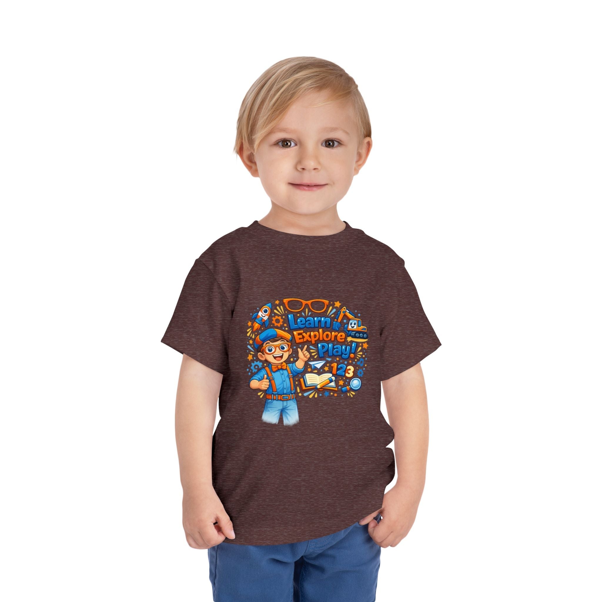 Learn Explore Play Toddler Tee — Educational Kids Shirt - Grace & Grit Boutique