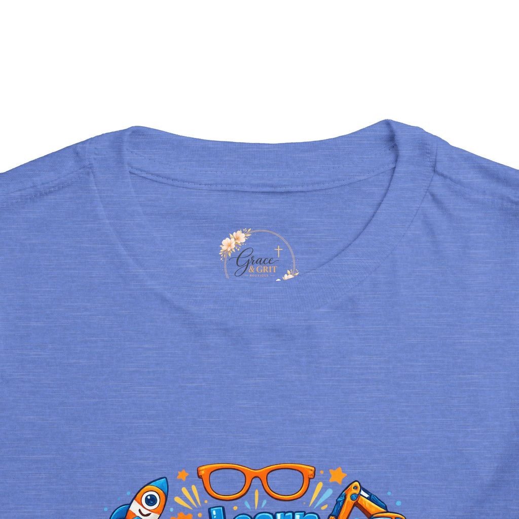 Learn Explore Play Toddler Tee — Educational Kids Shirt - Grace & Grit Boutique