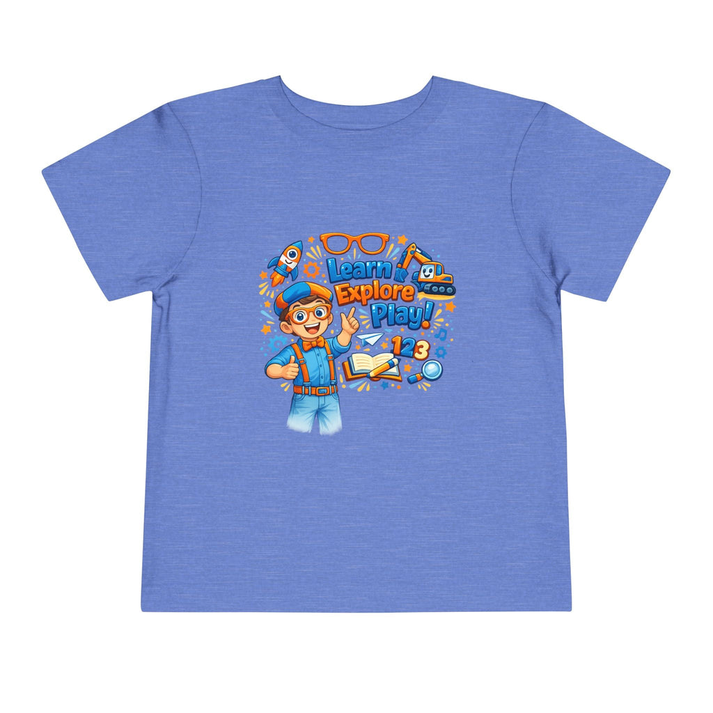 Learn Explore Play Toddler Tee — Educational Kids Shirt - Grace & Grit Boutique