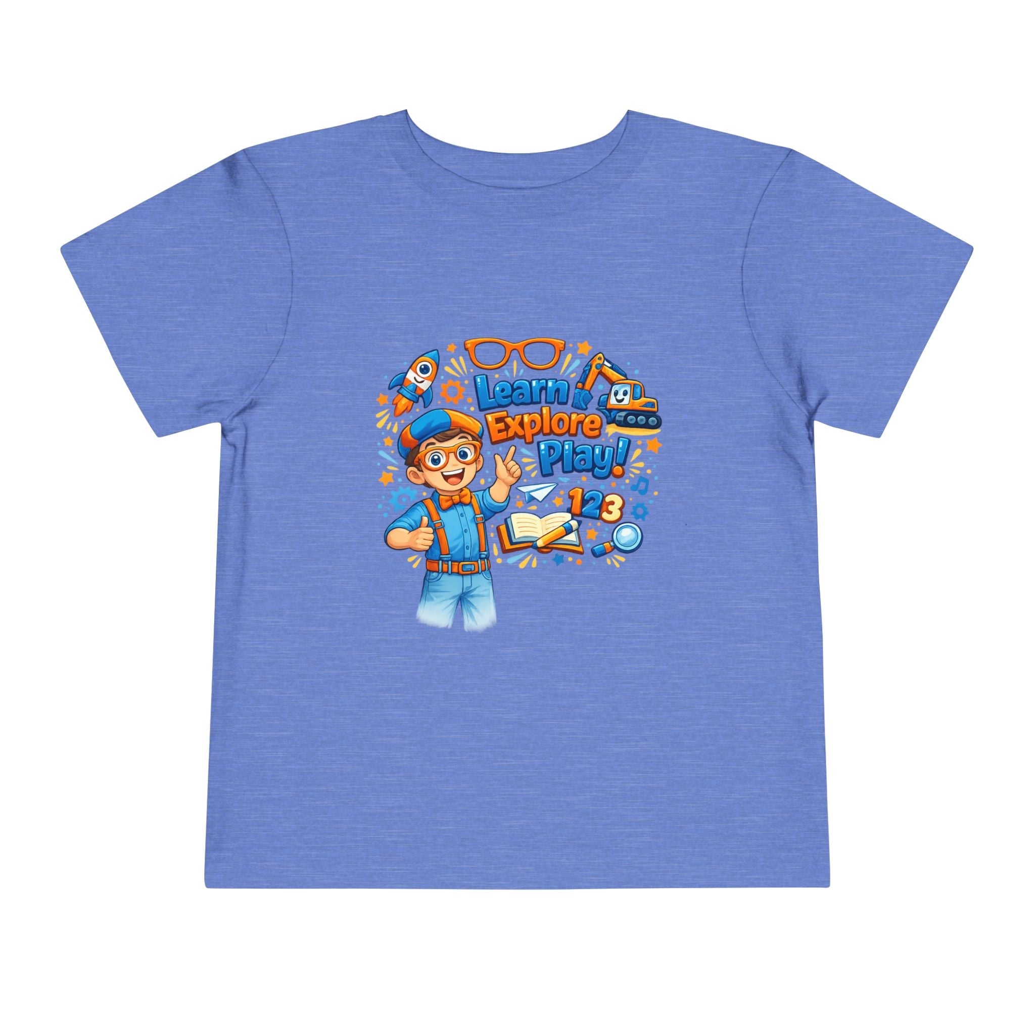 Learn Explore Play Toddler Tee — Educational Kids Shirt - Grace & Grit Boutique