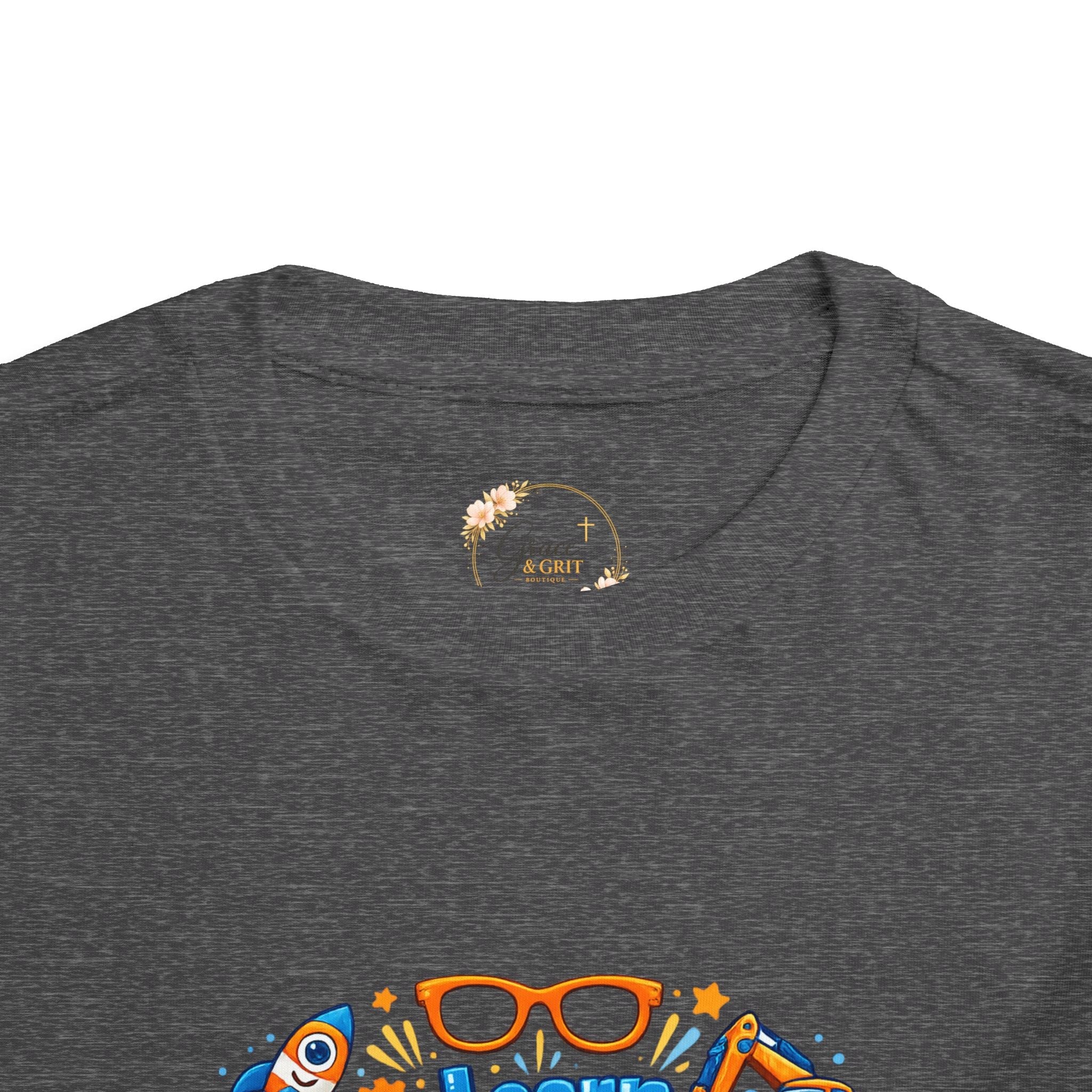 Learn Explore Play Toddler Tee — Educational Kids Shirt - Grace & Grit Boutique