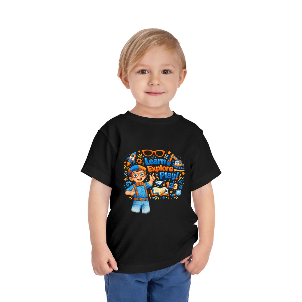 Learn Explore Play Toddler Tee — Educational Kids Shirt - Grace & Grit Boutique