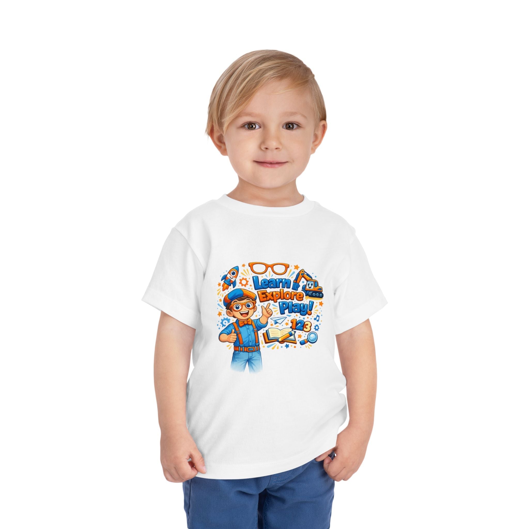 Learn Explore Play Toddler Tee — Educational Kids Shirt - Grace & Grit Boutique