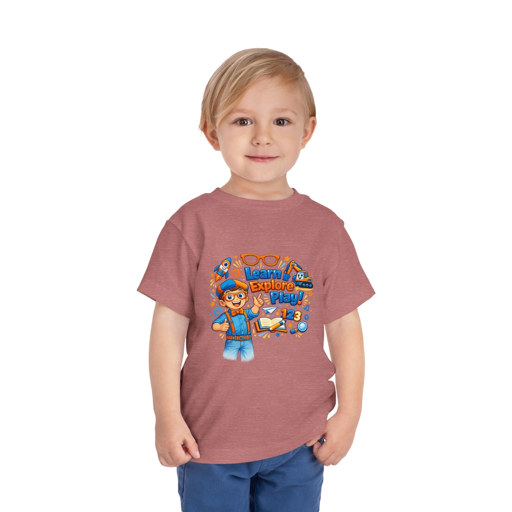 Learn Explore Play Toddler Tee — Educational Kids Shirt - Grace & Grit Boutique