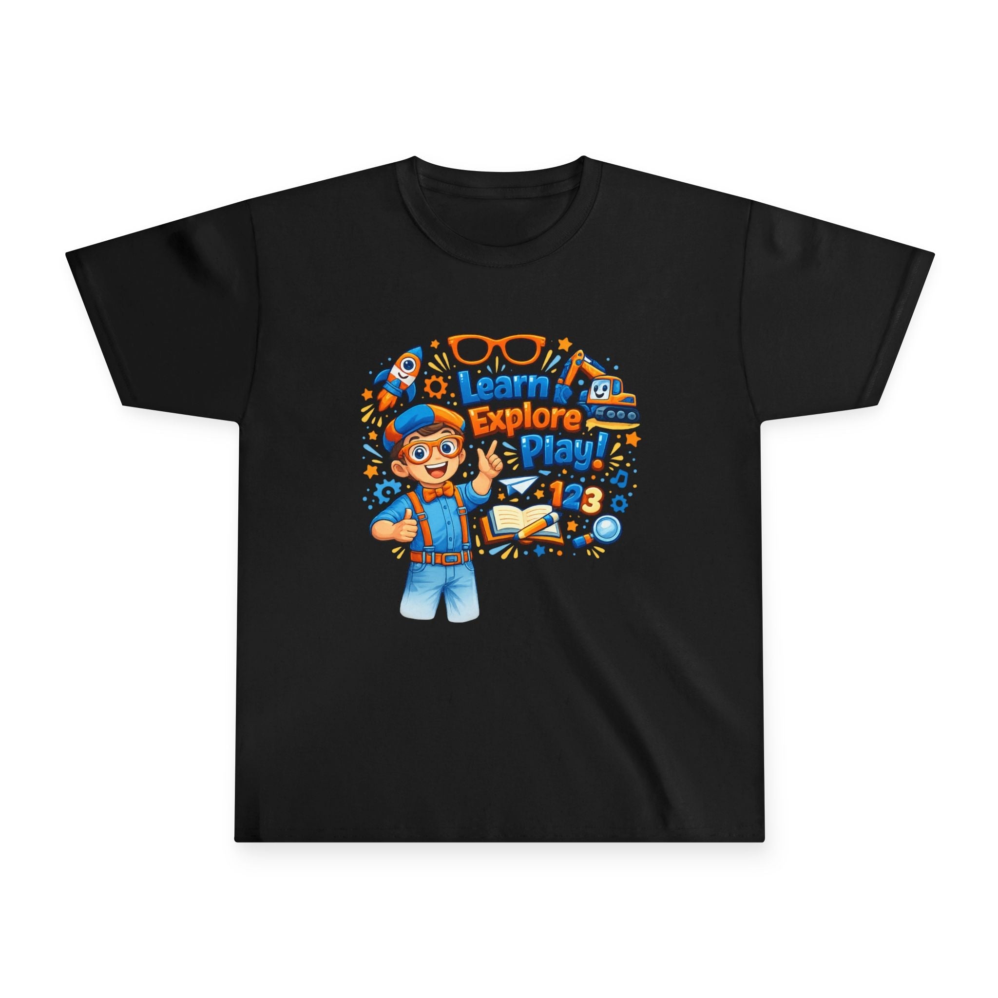 Learn Explore Play Youth TeeKids Science Book Rocket Design - Grace & Grit Boutique