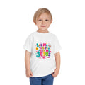 Let Me Tell You About My Jesus Toddler Tee — Colorful Christian Kids Shirt - Grace & Grit Boutique