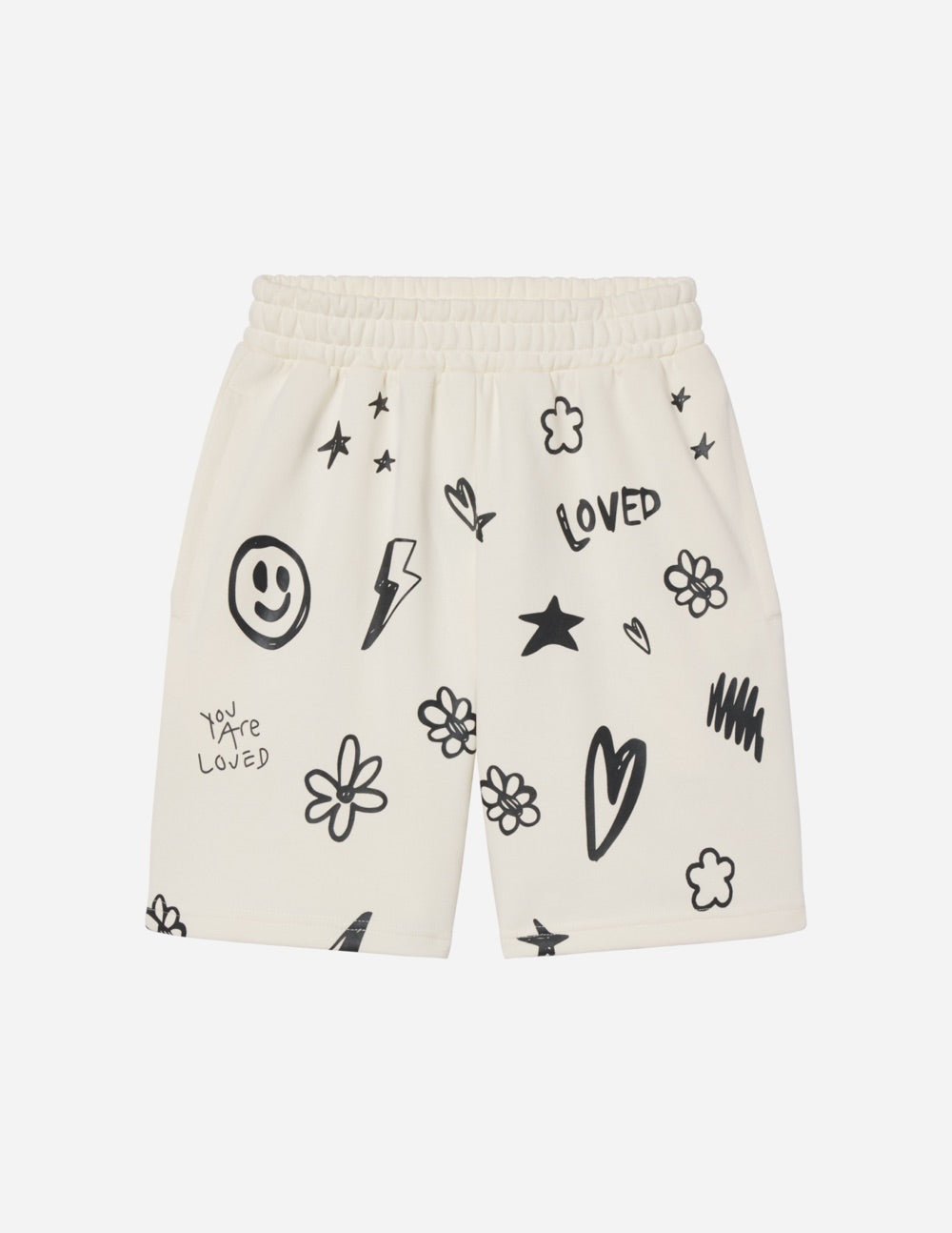 Loved By God All - Over Cream Unisex Short - Grace & Grit Boutique