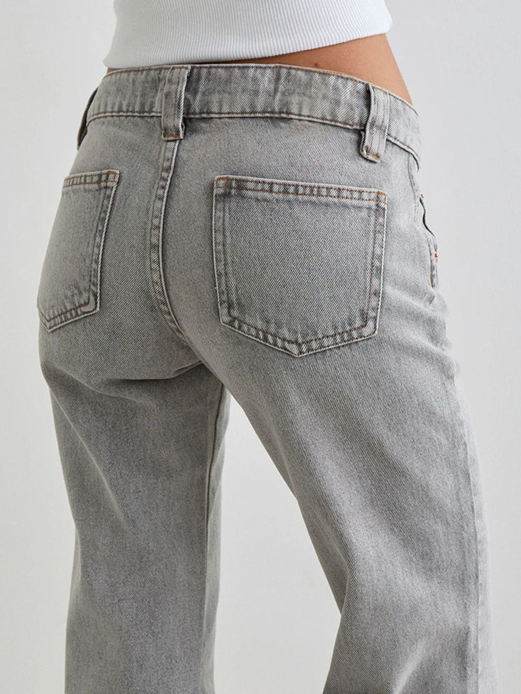 Low Rise Flare Leg Jeans - Stylish and Comfortable - Grace & Grit Boutique