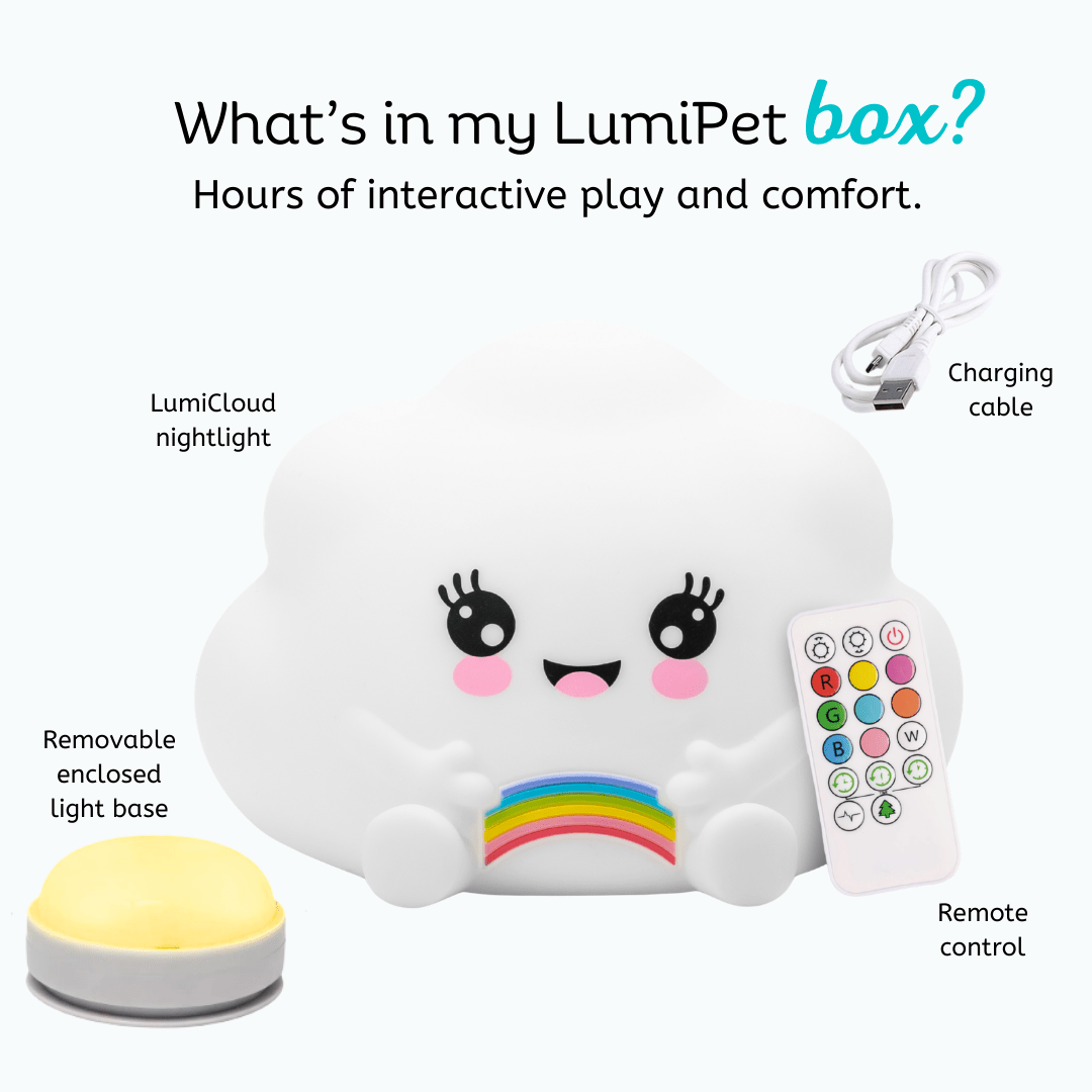 LumiPets® Kawaii Cloud - Children's Nursery Touch Night Light - Grace & Grit Boutique