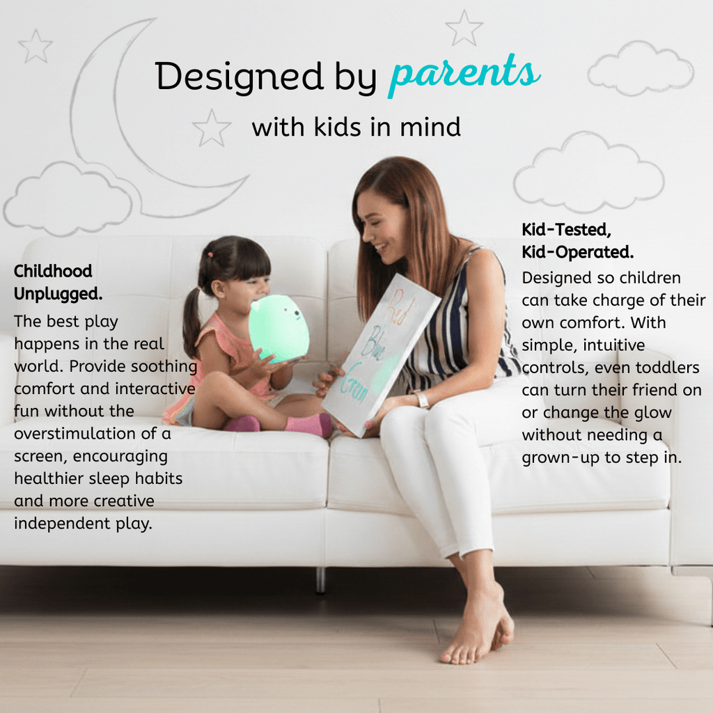 LumiPets® Kawaii Cloud - Children's Nursery Touch Night Light - Grace & Grit Boutique