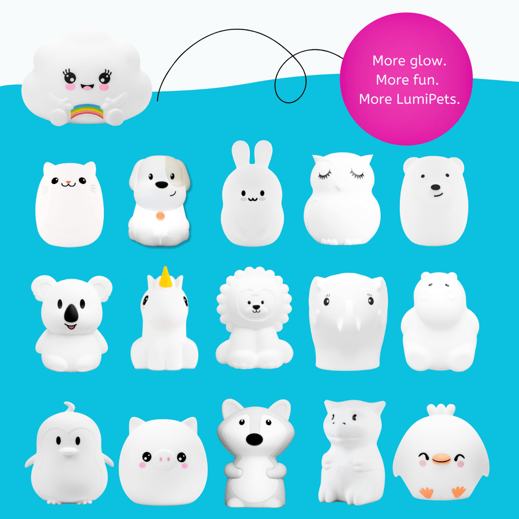 LumiPets® Kawaii Cloud - Children's Nursery Touch Night Light - Grace & Grit Boutique