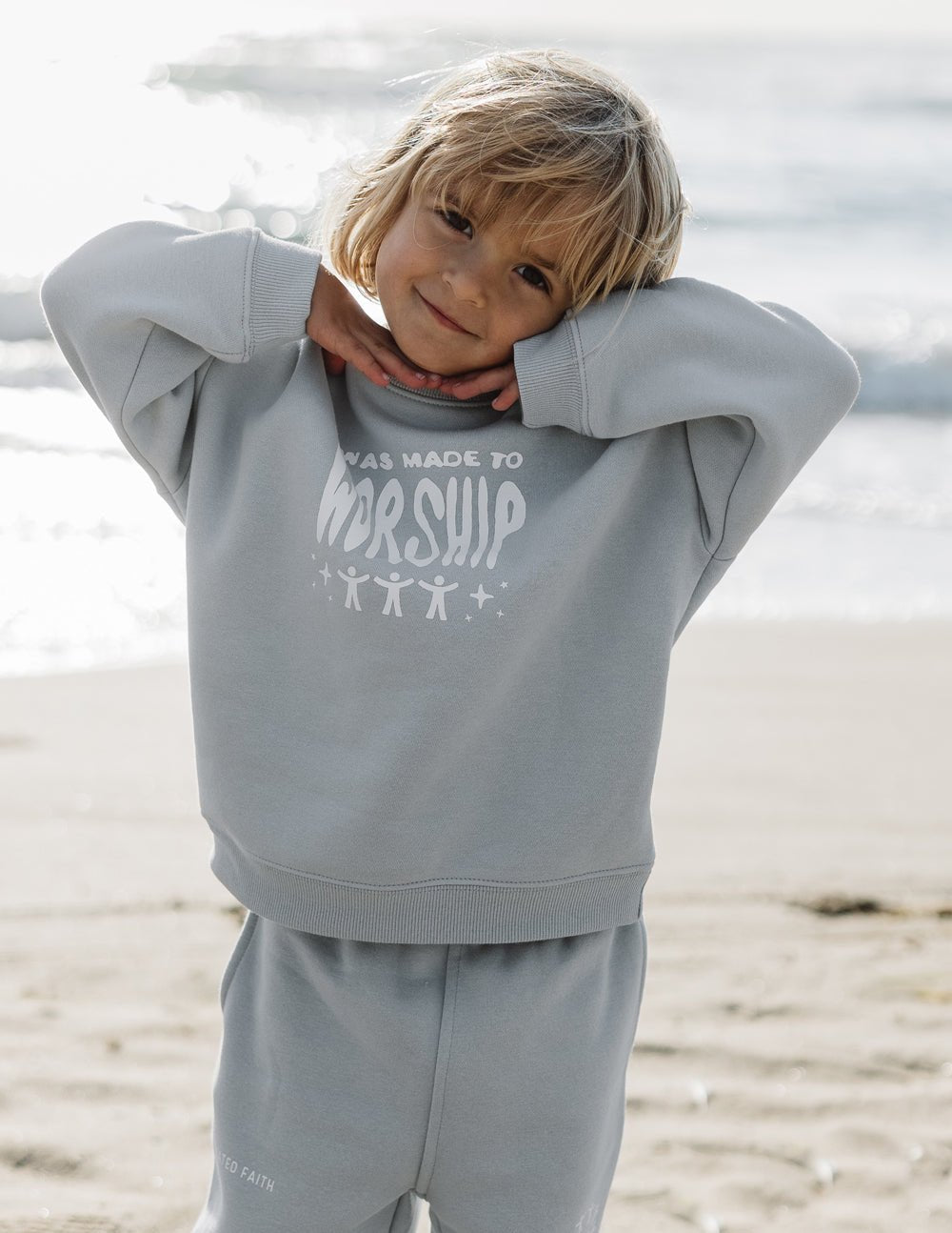 Made To Worship Kids Crewneck - Grace & Grit Boutique