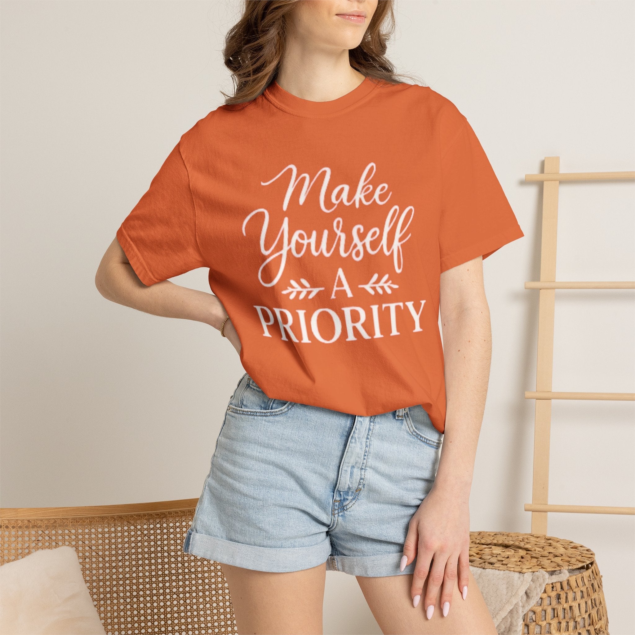 Make Yourself a Priority T-Shirt — Self - Care Inspirational Tee - Grace & Grit Boutique