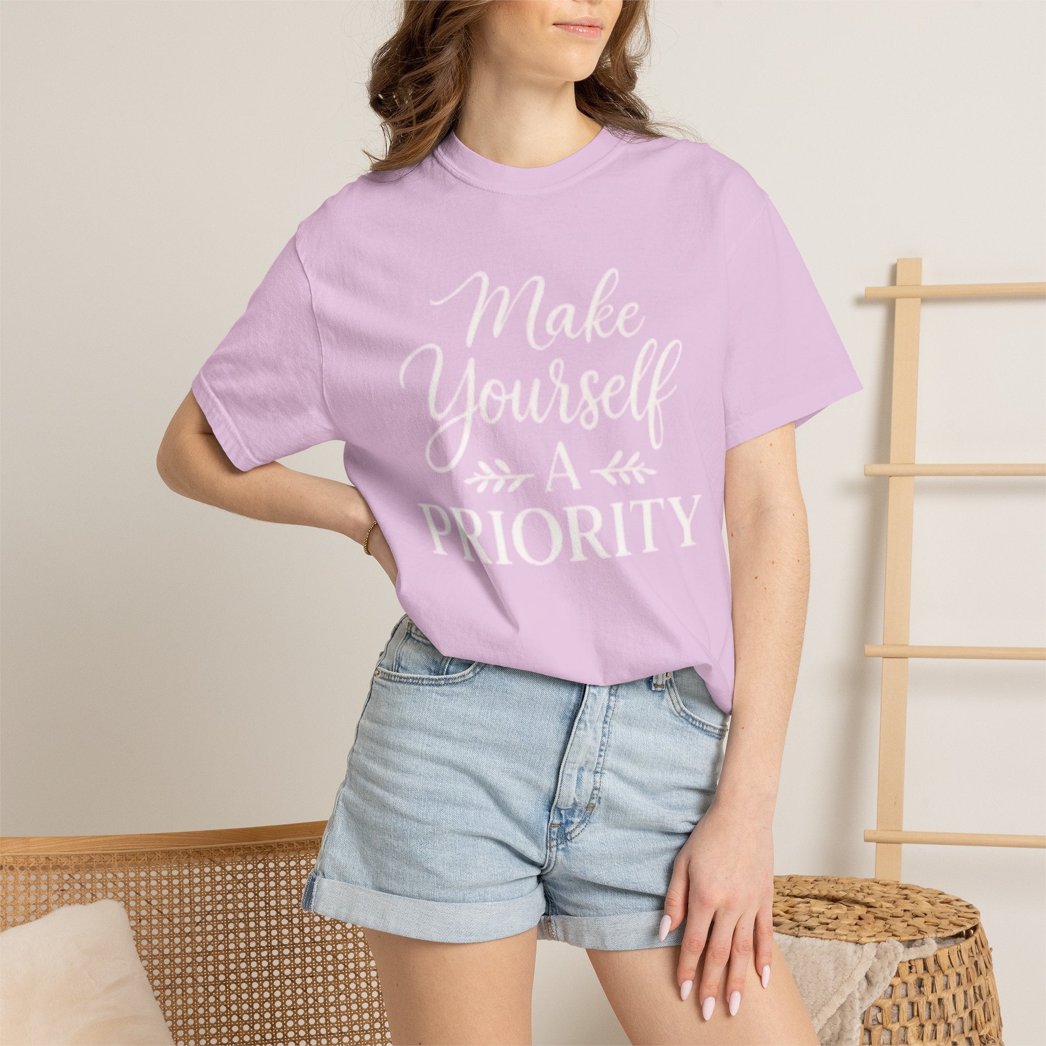 Make Yourself a Priority T-Shirt — Self - Care Inspirational Tee - Grace & Grit Boutique