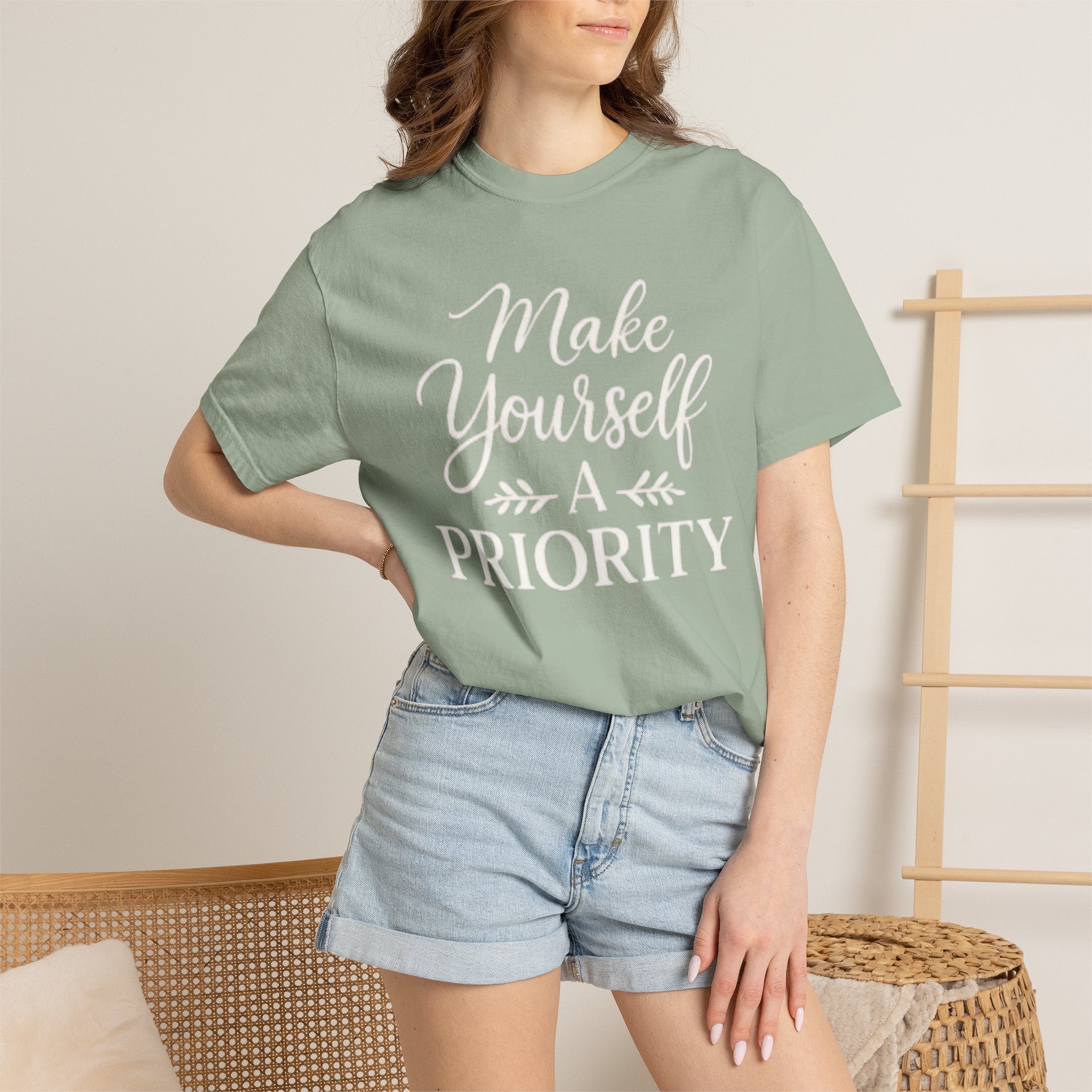 Make Yourself a Priority T-Shirt — Self - Care Inspirational Tee - Grace & Grit Boutique