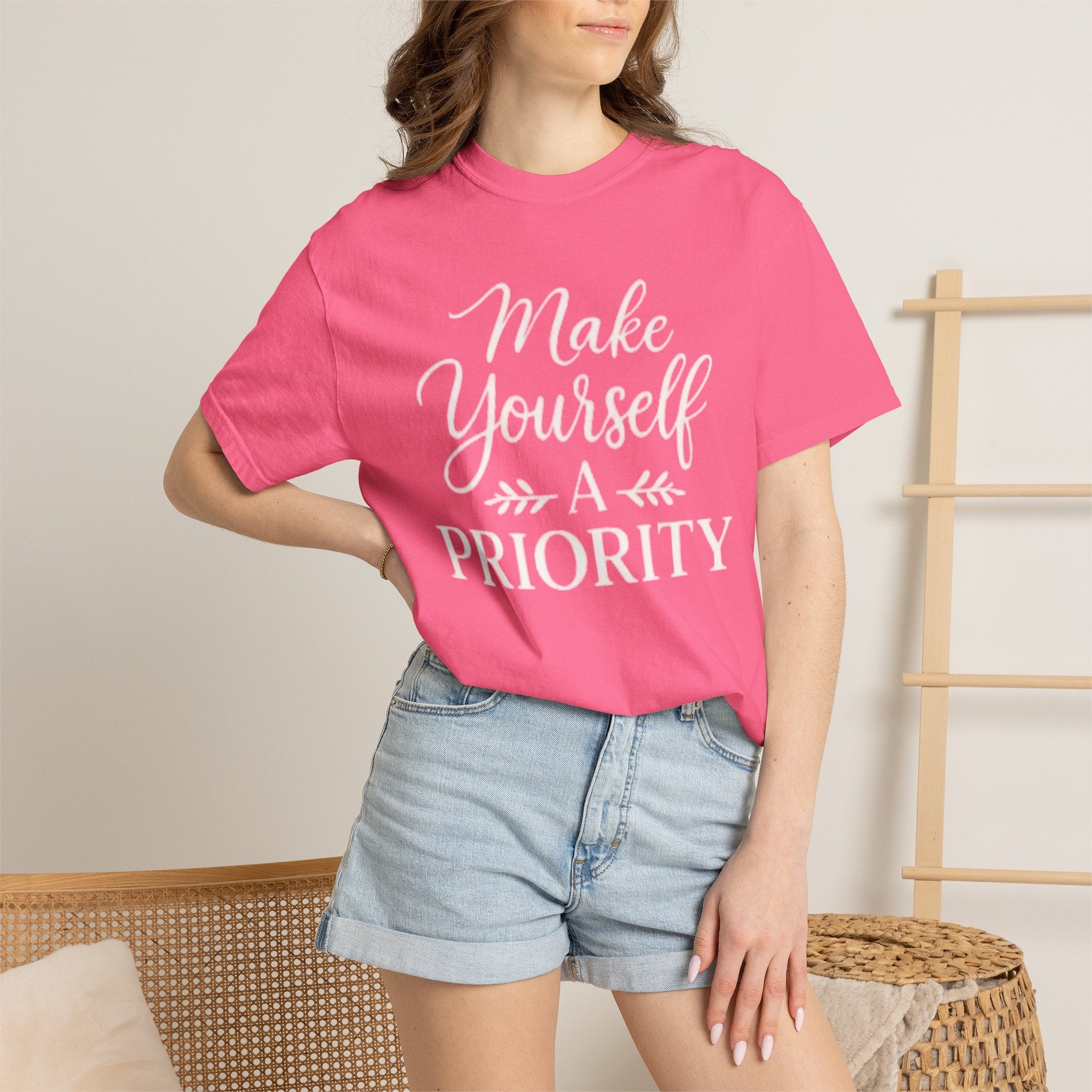 Make Yourself a Priority T-Shirt — Self - Care Inspirational Tee - Grace & Grit Boutique