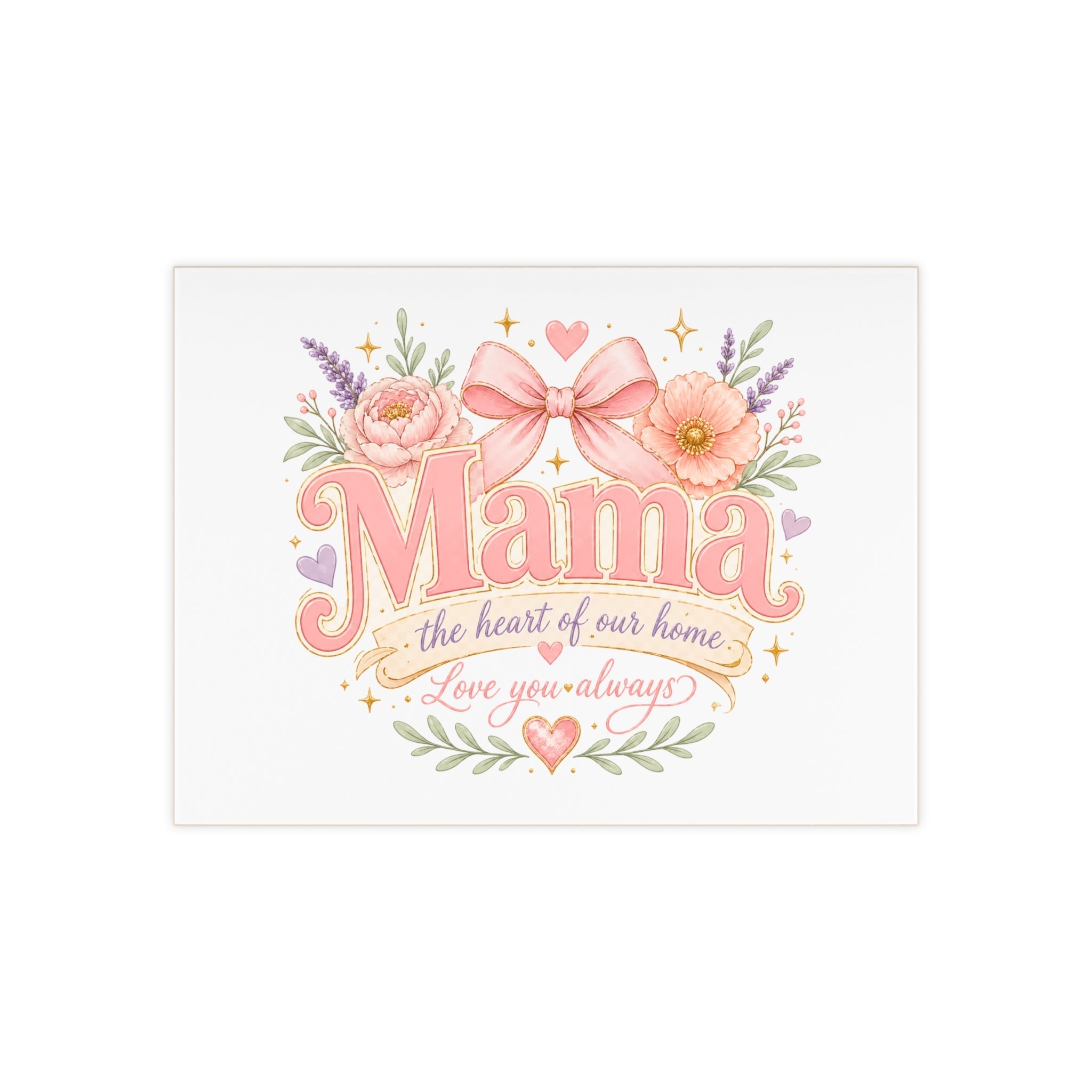 Mama Ceramic Photo Tile — "The Heart of Our Home" Floral Keepsake (Mother's Day Gift) - Grace & Grit Boutique
