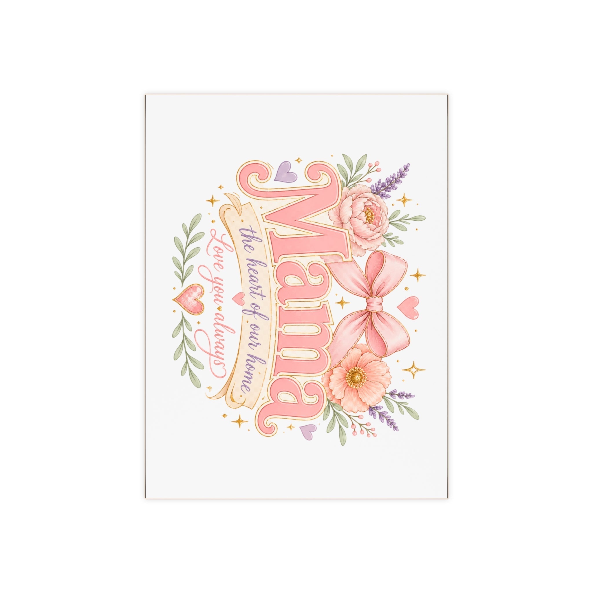 Mama Ceramic Photo Tile — "The Heart of Our Home" Floral Keepsake (Mother's Day Gift) - Grace & Grit Boutique