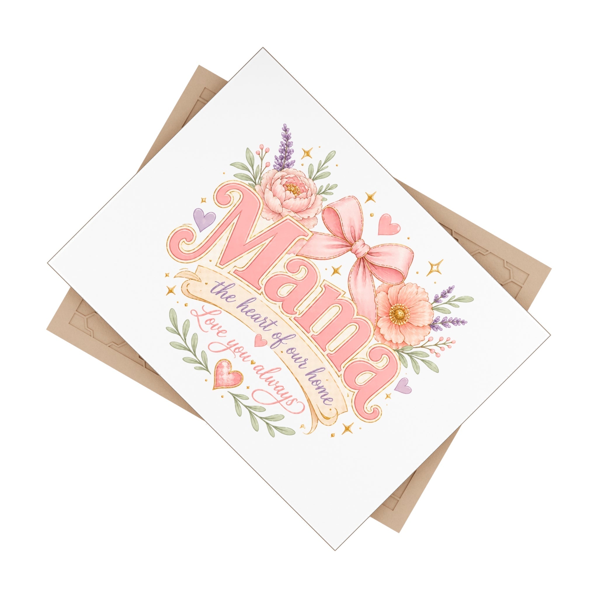Mama Ceramic Photo Tile — "The Heart of Our Home" Floral Keepsake (Mother's Day Gift) - Grace & Grit Boutique