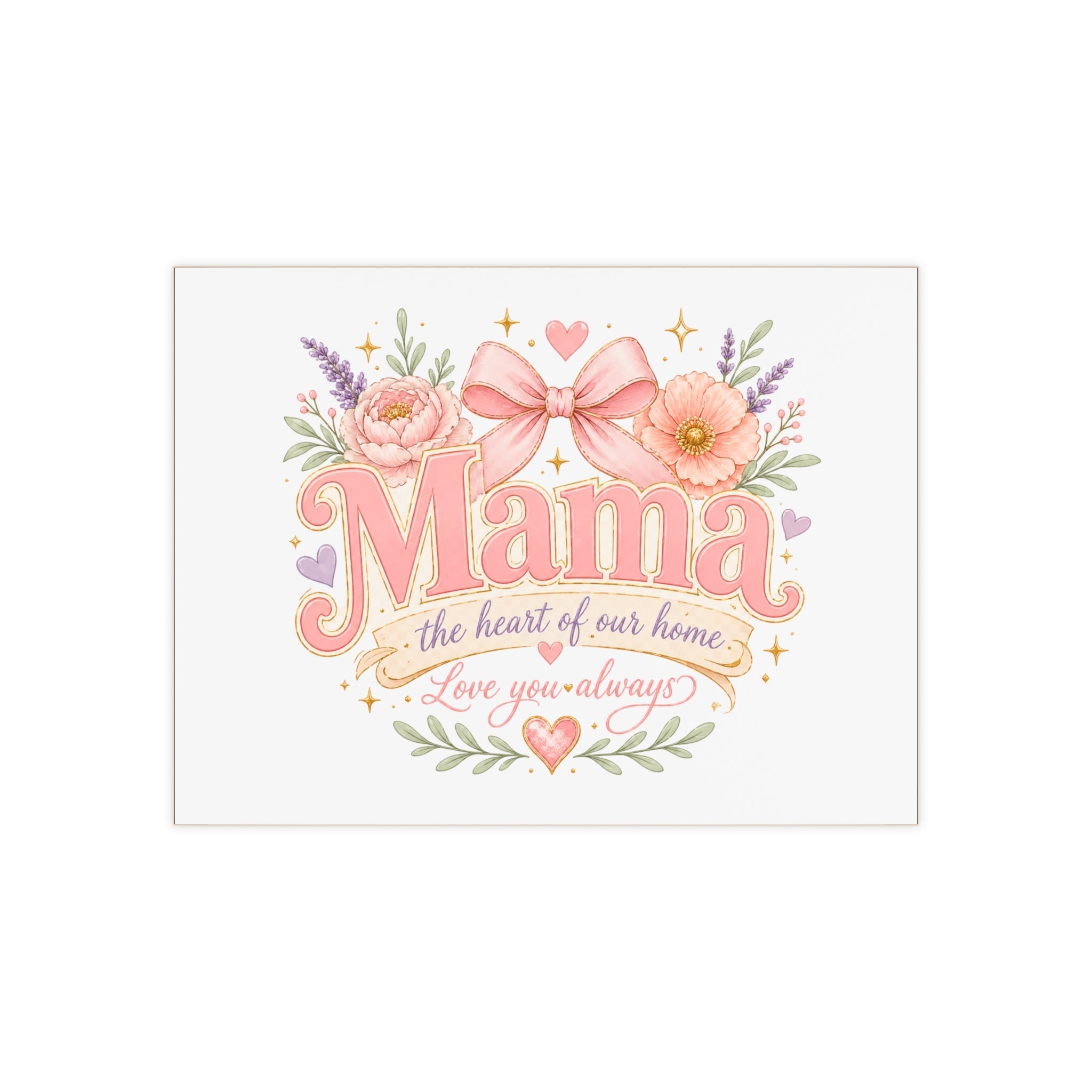 Mama Ceramic Photo Tile — "The Heart of Our Home" Floral Keepsake (Mother's Day Gift) - Grace & Grit Boutique
