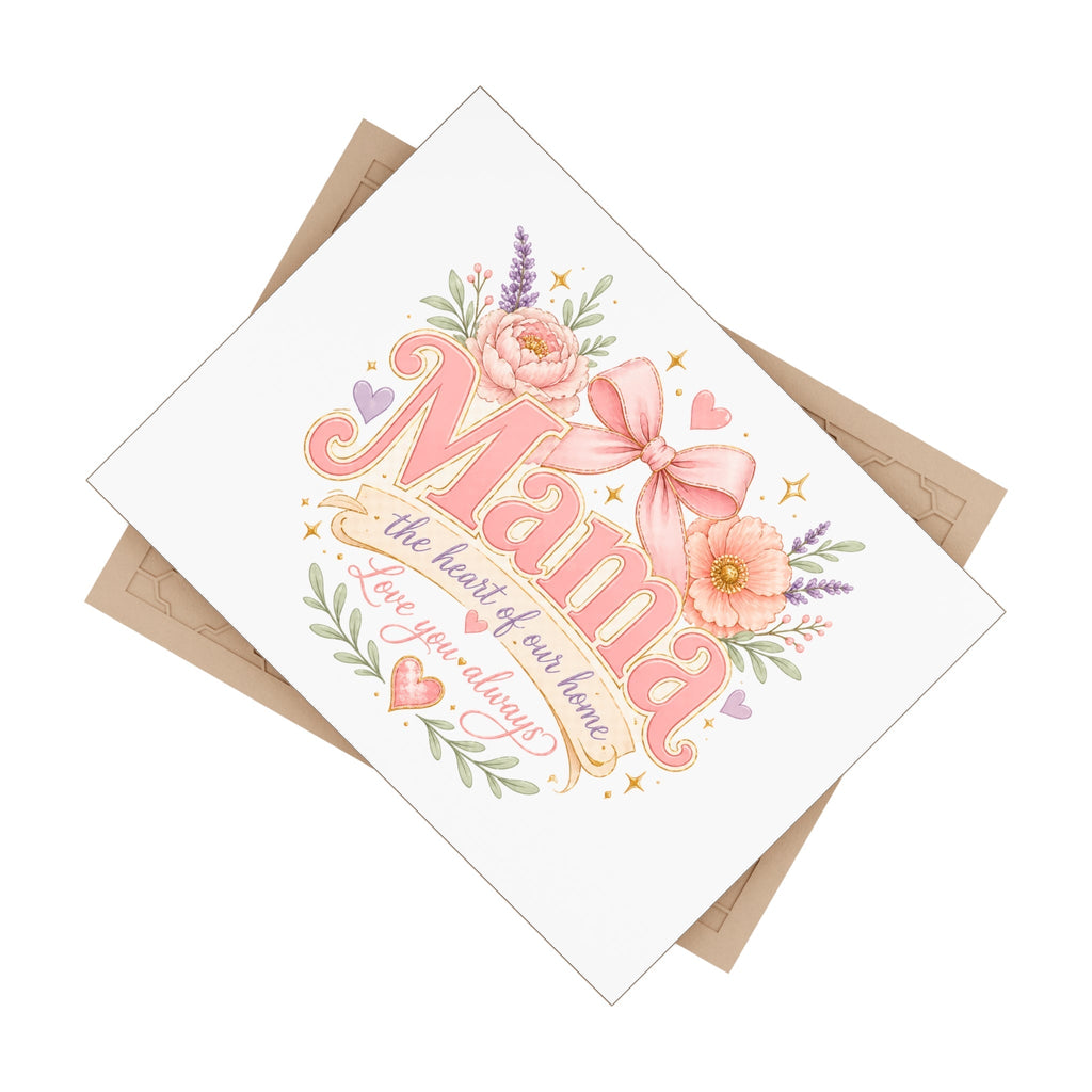 Mama Ceramic Photo Tile — "The Heart of Our Home" Floral Keepsake (Mother's Day Gift) - Grace & Grit Boutique