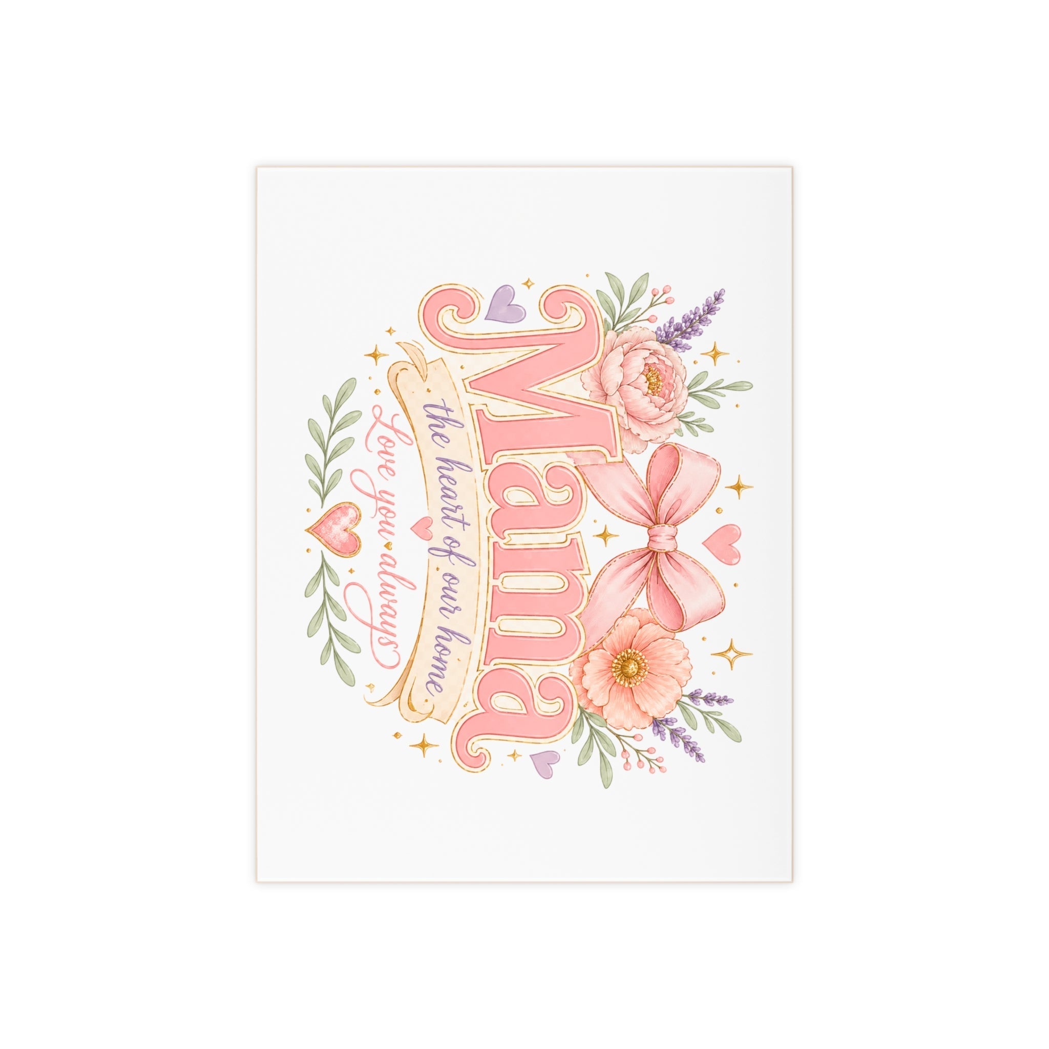 Mama Ceramic Photo Tile — "The Heart of Our Home" Floral Keepsake (Mother's Day Gift) - Grace & Grit Boutique