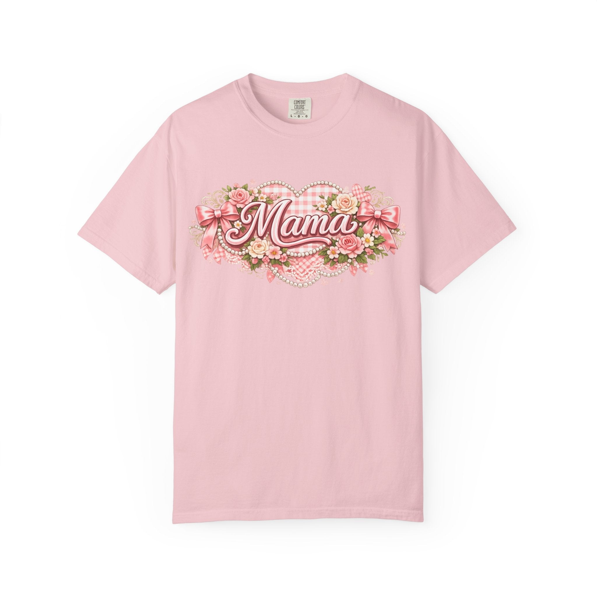 Mama Floral T-Shirt — Vintage Pink Rose Mother's Day Tee by Printify