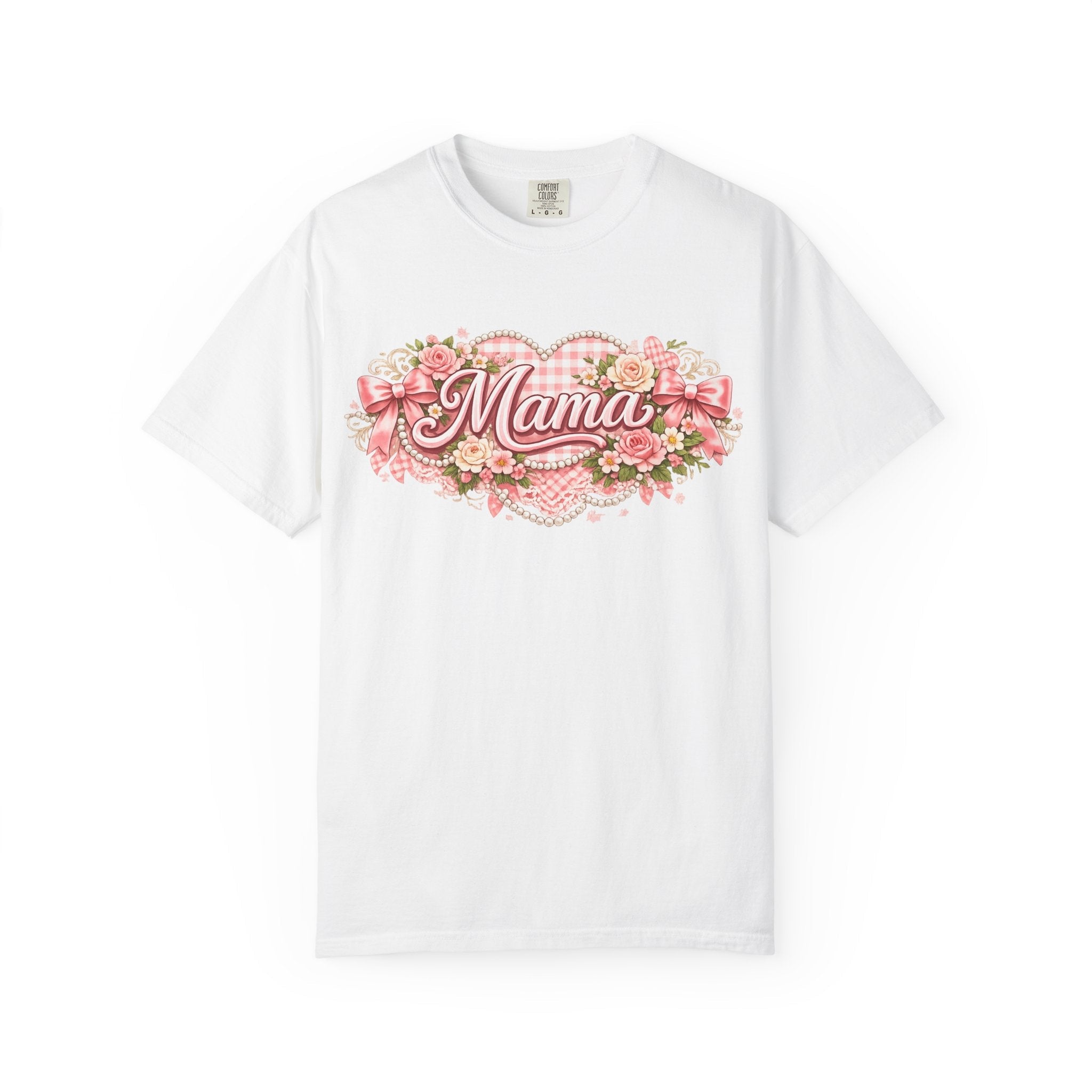 Mama Floral T-Shirt — Vintage Pink Rose Mother's Day Tee by Printify