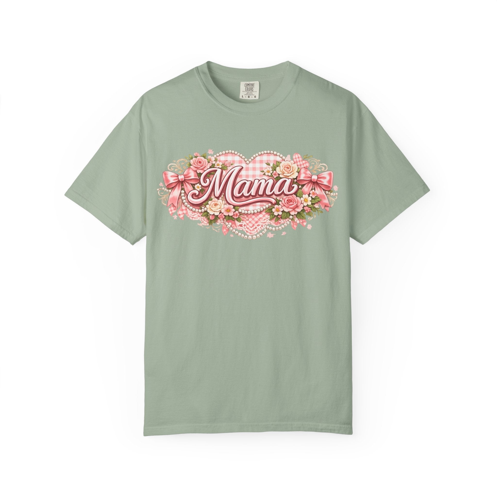Mama Floral T-Shirt — Vintage Pink Rose Mother's Day Tee by Printify