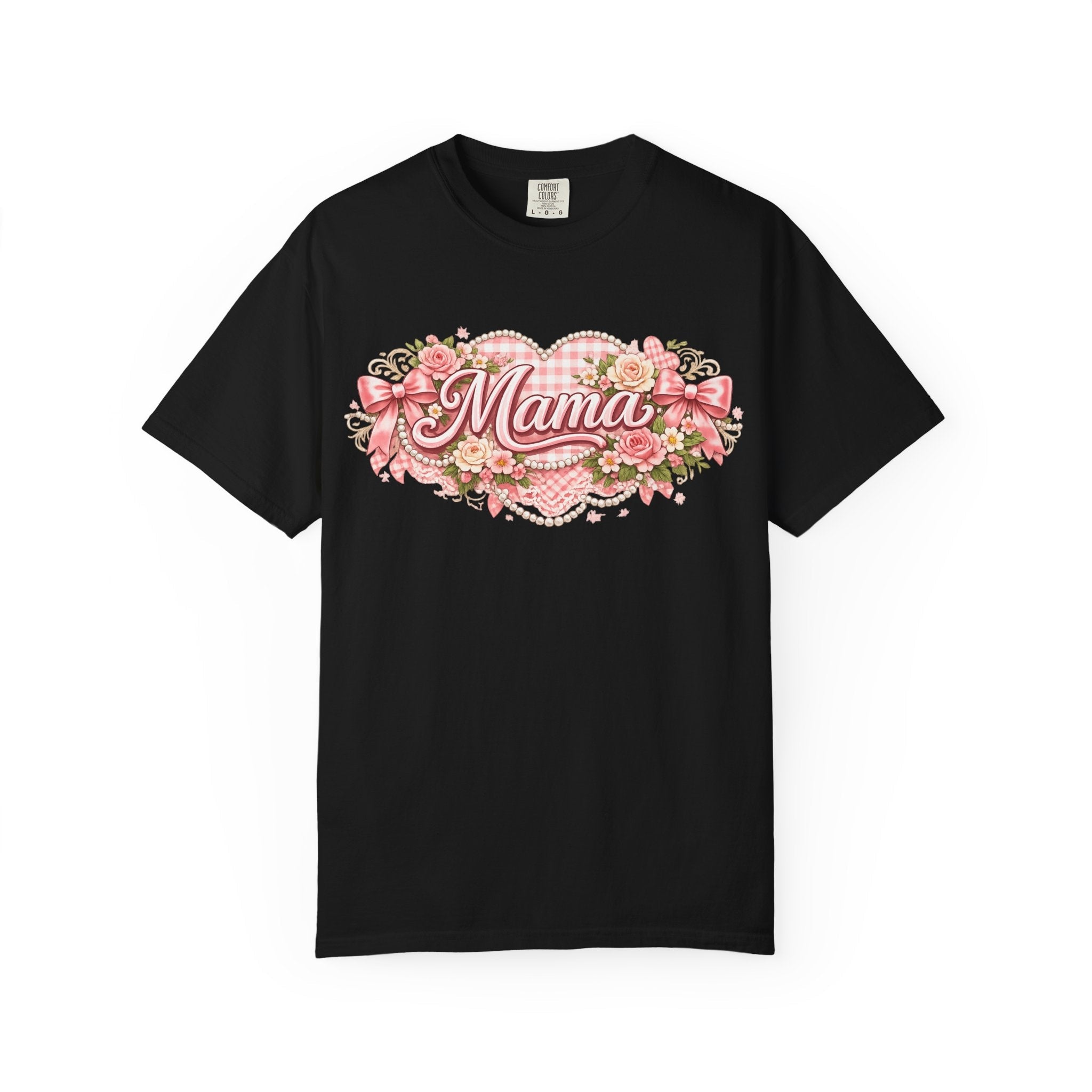 Mama Floral T-Shirt — Vintage Pink Rose Mother's Day Tee - Grace & Grit Boutique