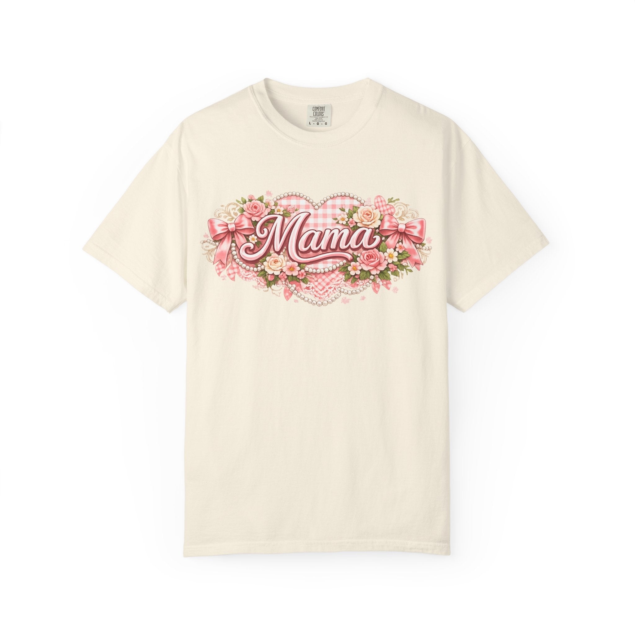 Mama Floral T-Shirt — Vintage Pink Rose Mother's Day Tee by Printify