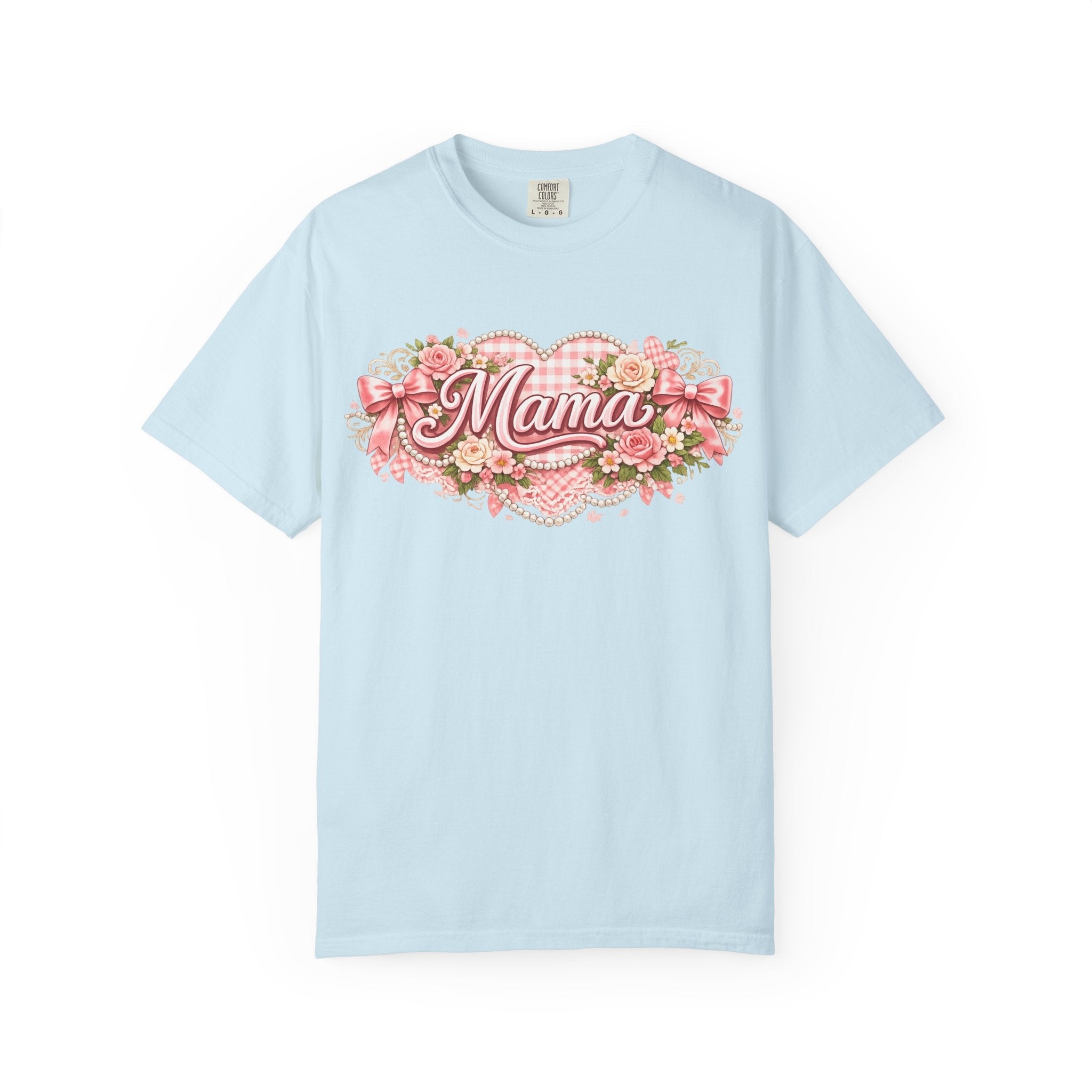 Mama Floral T-Shirt — Vintage Pink Rose Mother's Day Tee by Printify