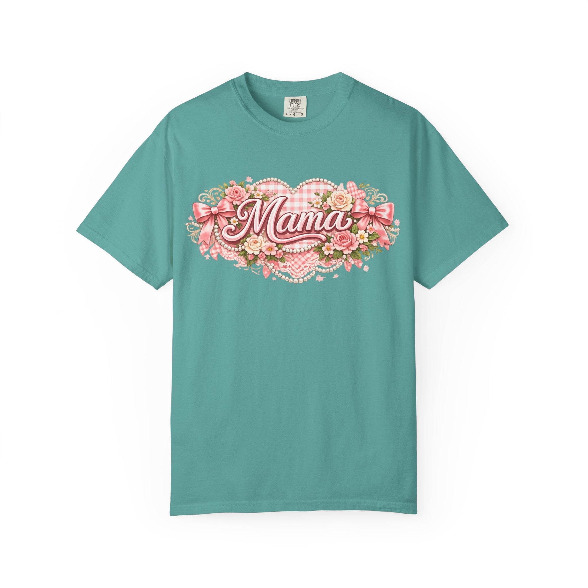 Mama Floral T-Shirt — Vintage Pink Rose Mother's Day Tee by Printify