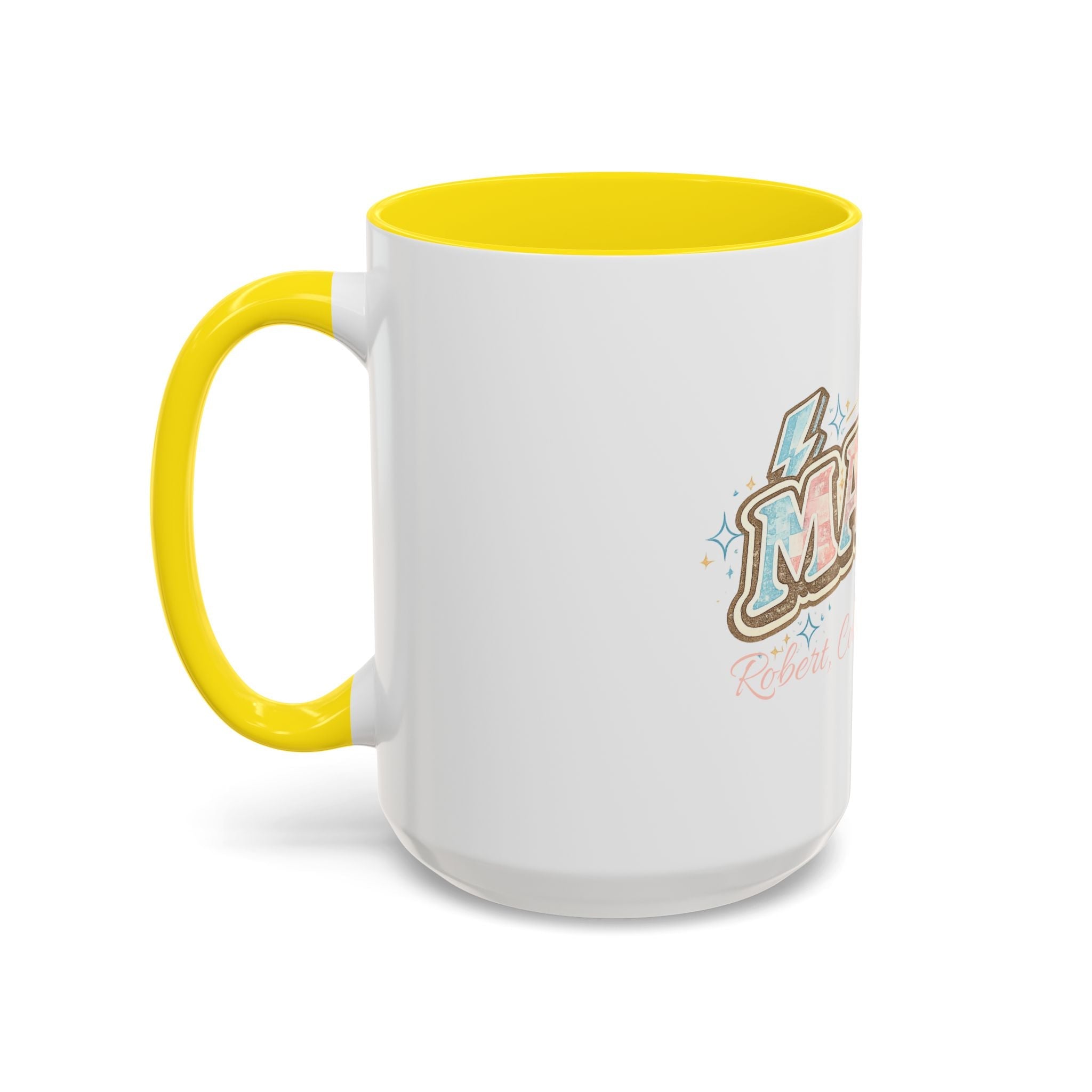 Mama Retro Pastel Accent Coffee Mug — Ceramic 11/15 oz - Grace & Grit Boutique