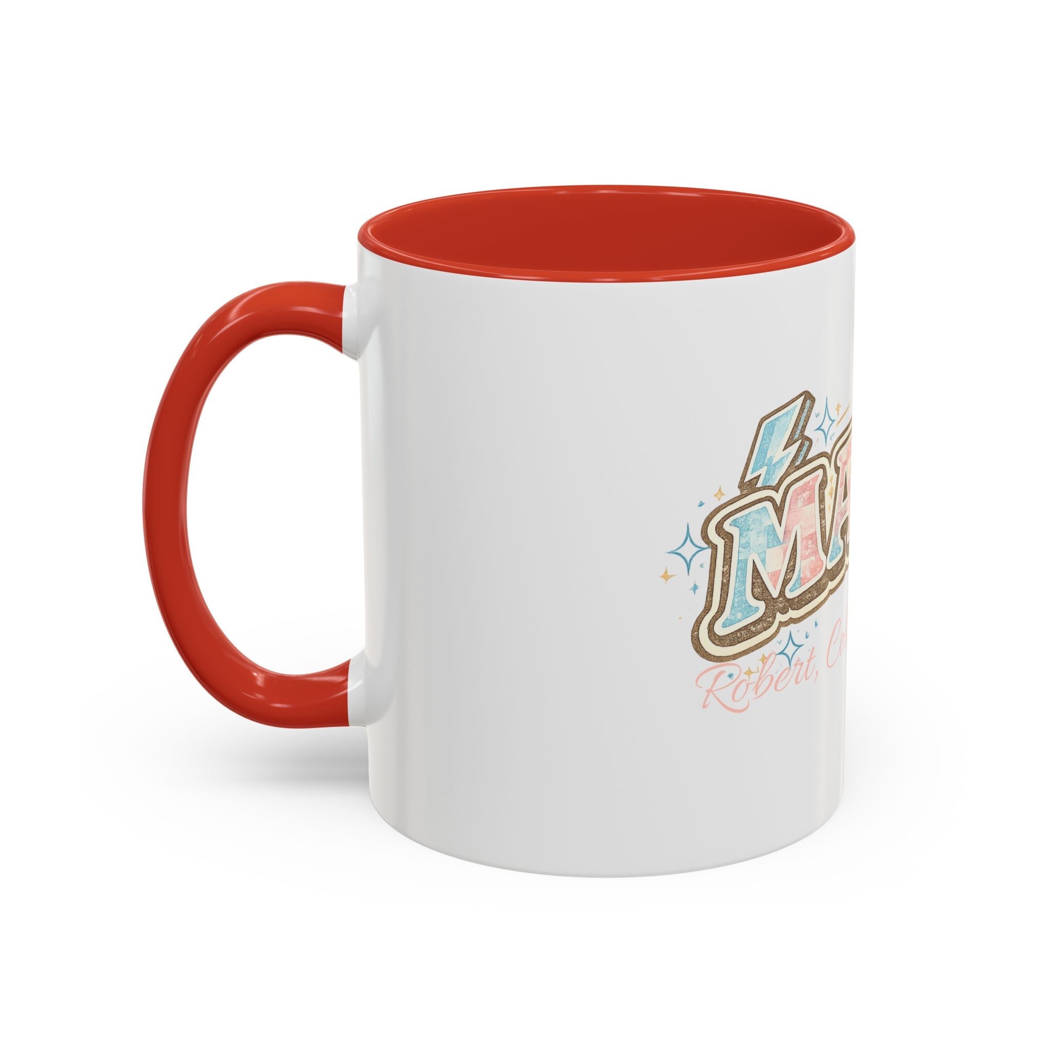 Mama Retro Pastel Accent Coffee Mug — Ceramic 11/15 oz - Grace & Grit Boutique