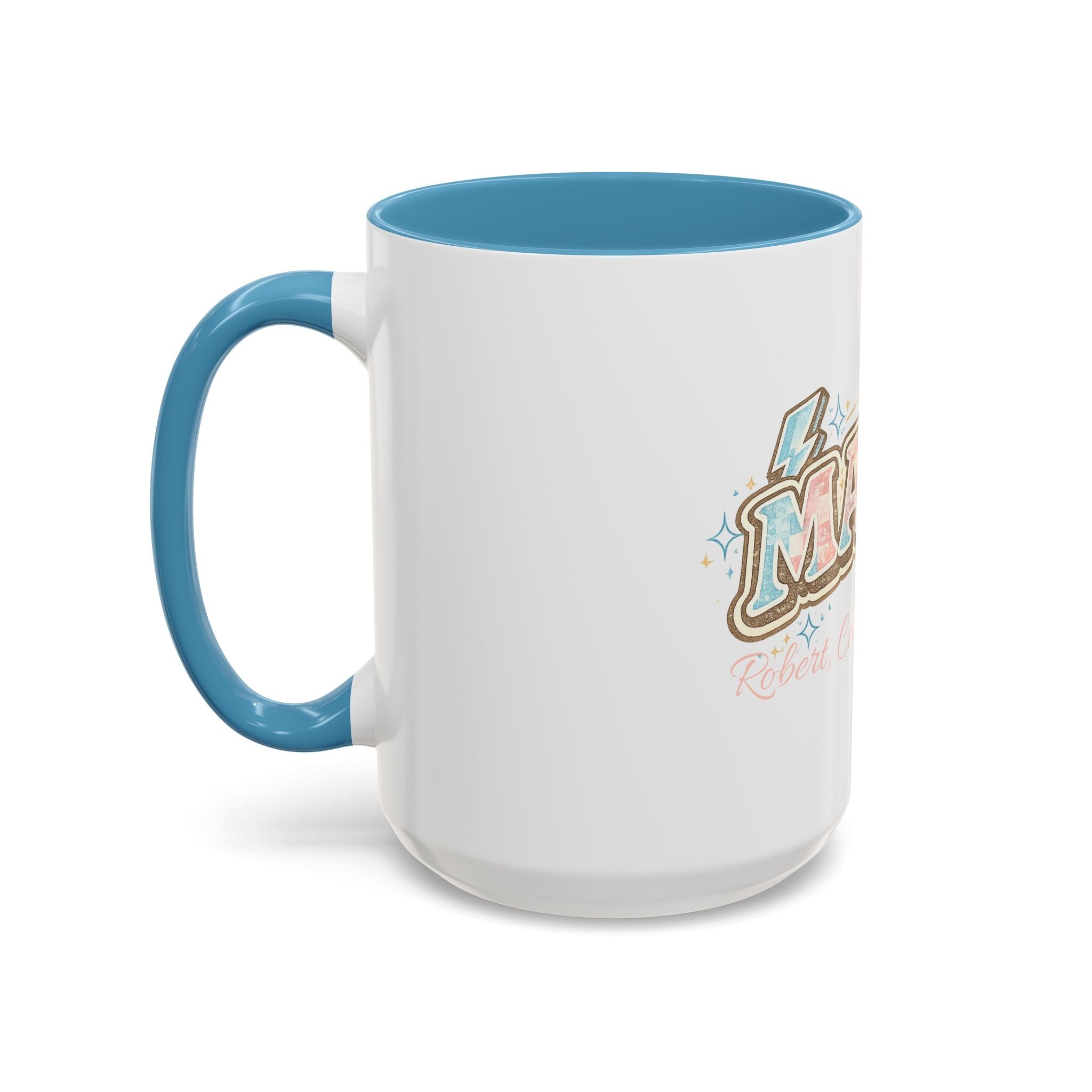 Mama Retro Pastel Accent Coffee Mug — Ceramic 11/15 oz - Grace & Grit Boutique