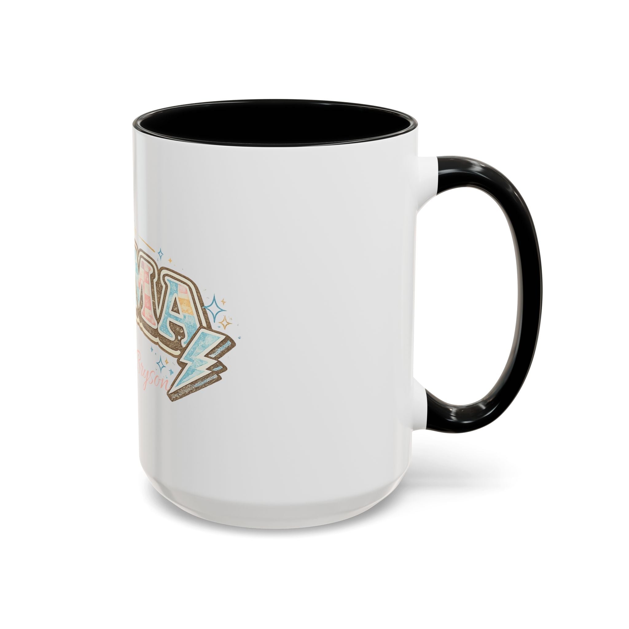 Mama Retro Pastel Accent Coffee Mug — Ceramic 11/15 oz - Grace & Grit Boutique
