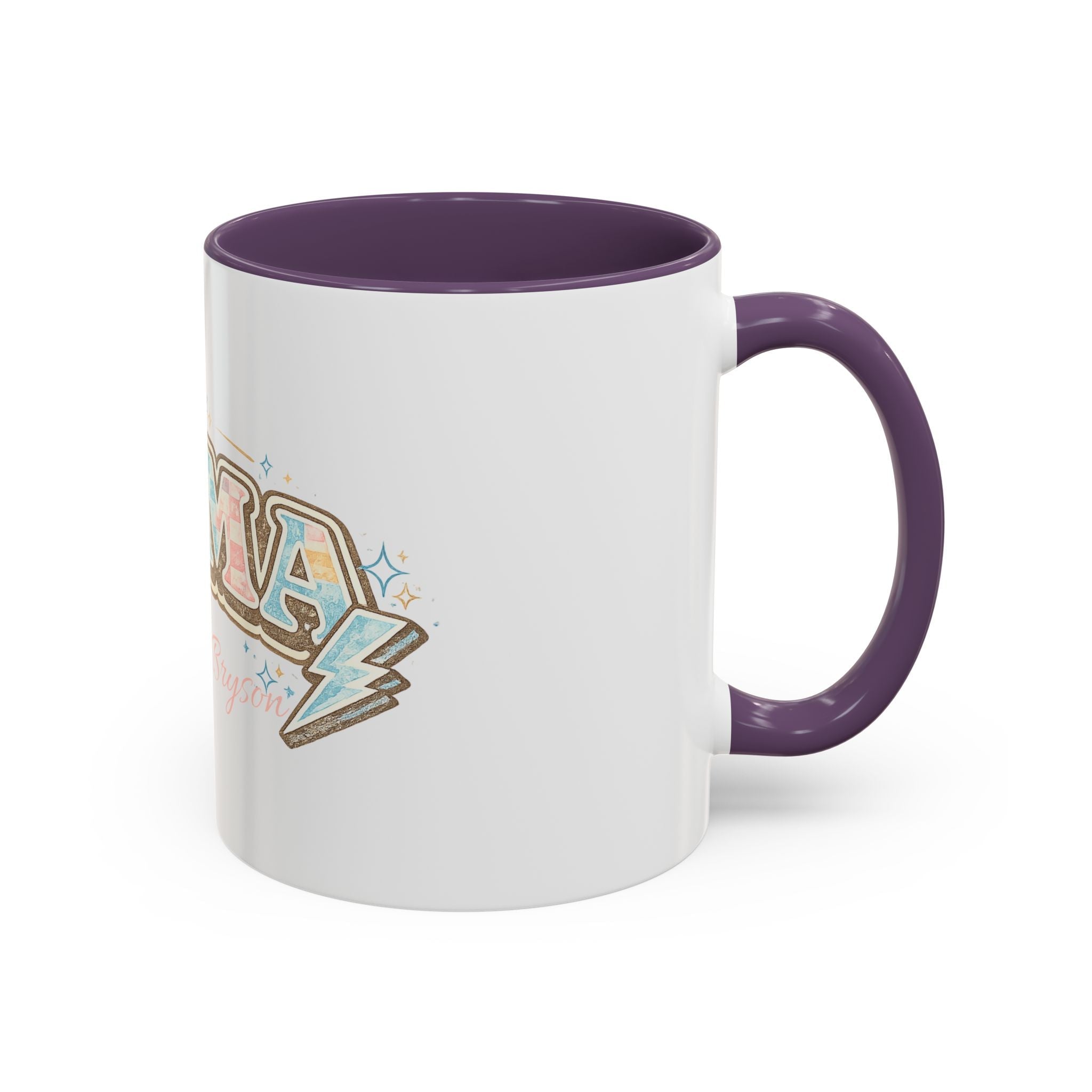 Mama Retro Pastel Accent Coffee Mug — Ceramic 11/15 oz - Grace & Grit Boutique