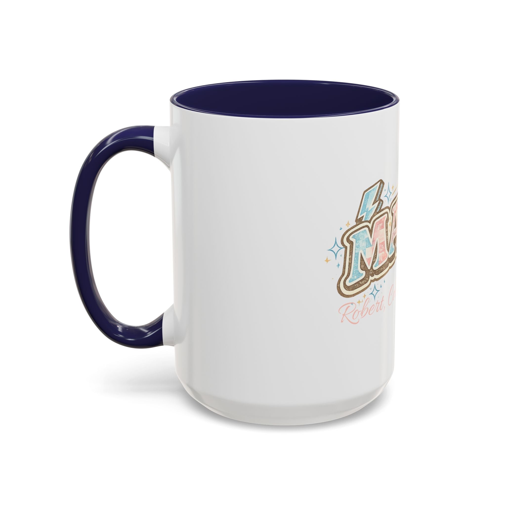 Mama Retro Pastel Accent Coffee Mug — Ceramic 11/15 oz - Grace & Grit Boutique