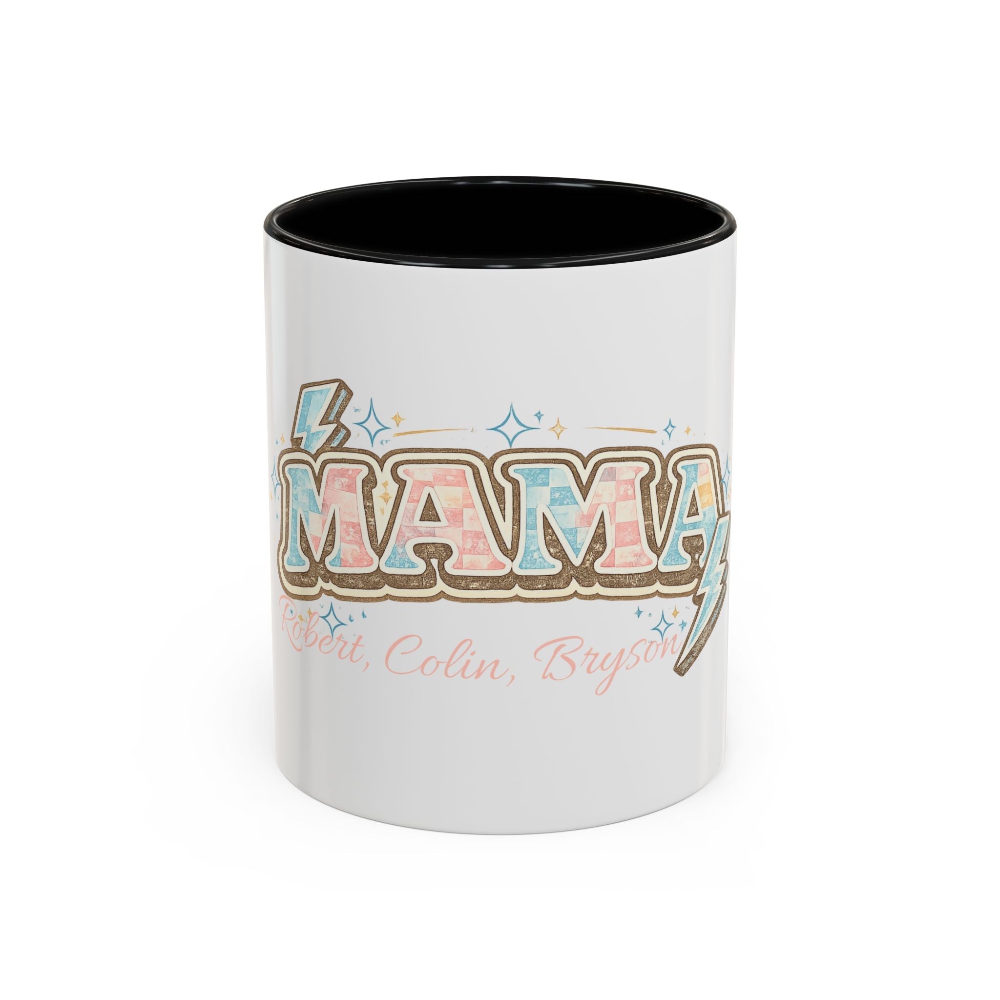 Mama Retro Pastel Accent Coffee Mug — Ceramic 11/15 oz - Grace & Grit Boutique