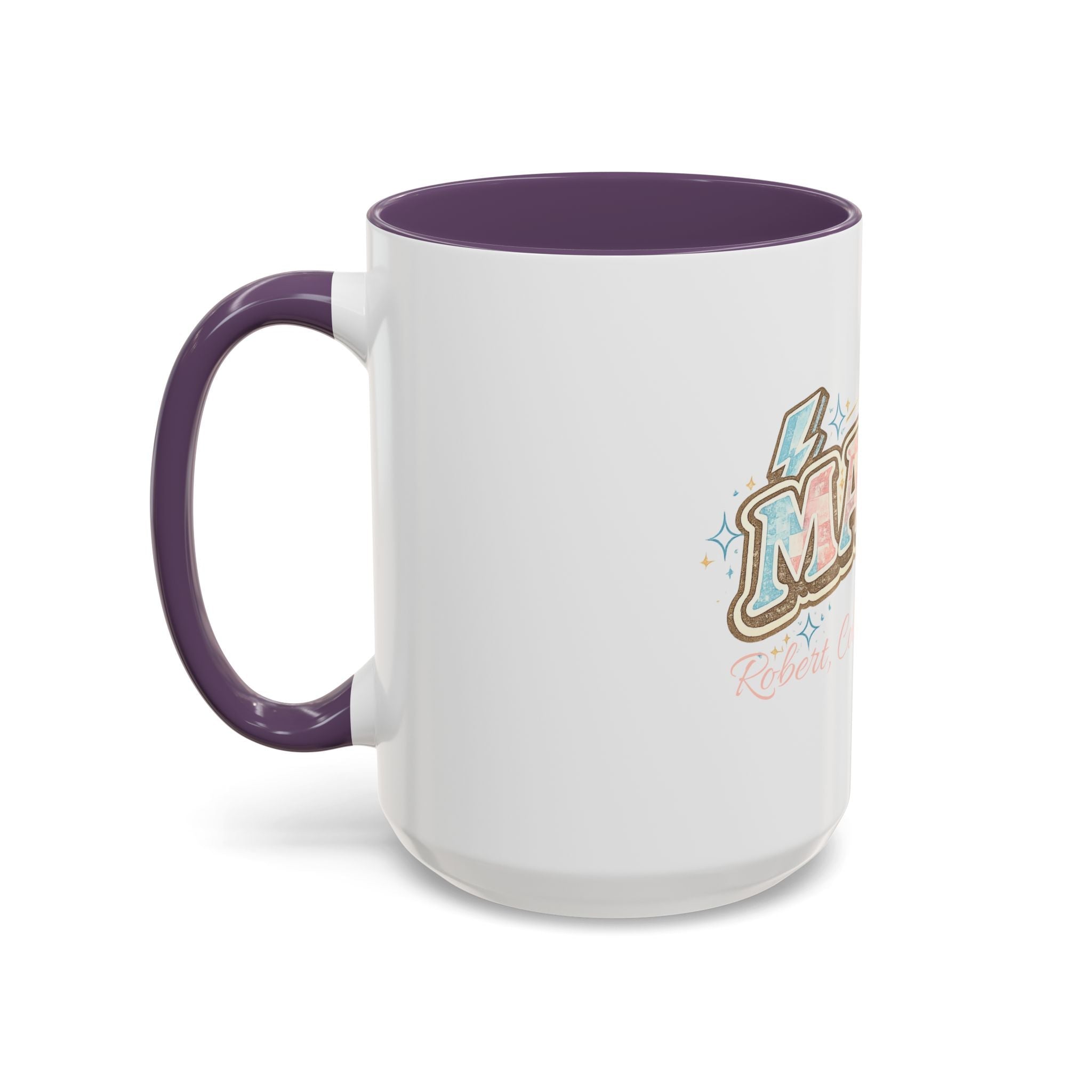Mama Retro Pastel Accent Coffee Mug — Ceramic 11/15 oz - Grace & Grit Boutique