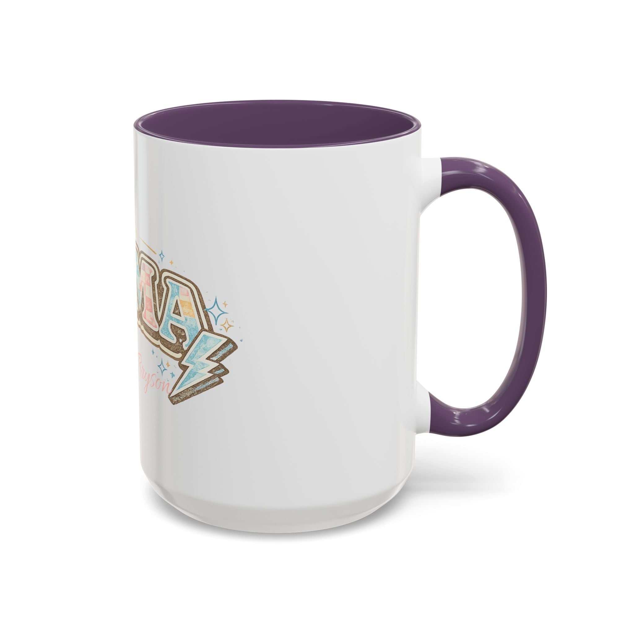 Mama Retro Pastel Accent Coffee Mug — Ceramic 11/15 oz - Grace & Grit Boutique