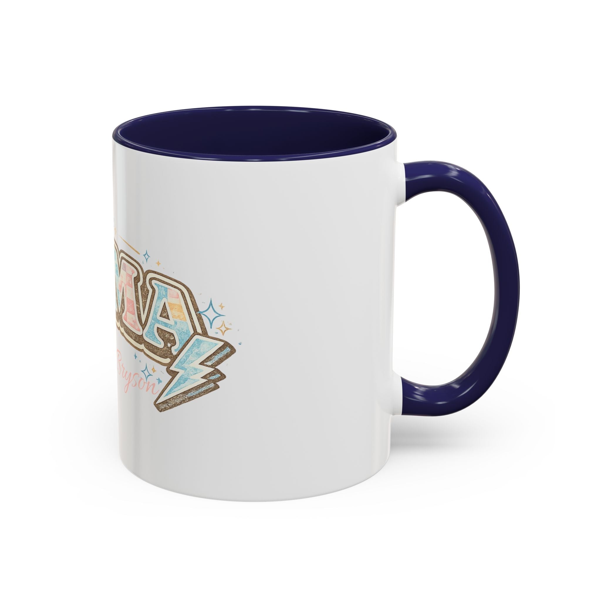 Mama Retro Pastel Accent Coffee Mug — Ceramic 11/15 oz - Grace & Grit Boutique