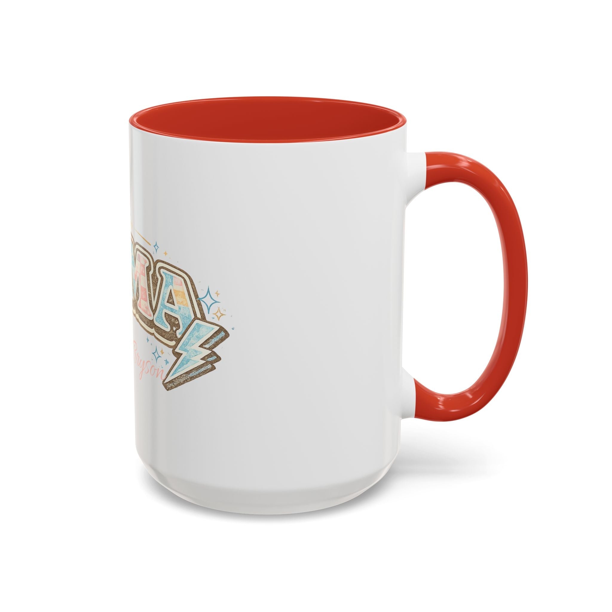 Mama Retro Pastel Accent Coffee Mug — Ceramic 11/15 oz - Grace & Grit Boutique
