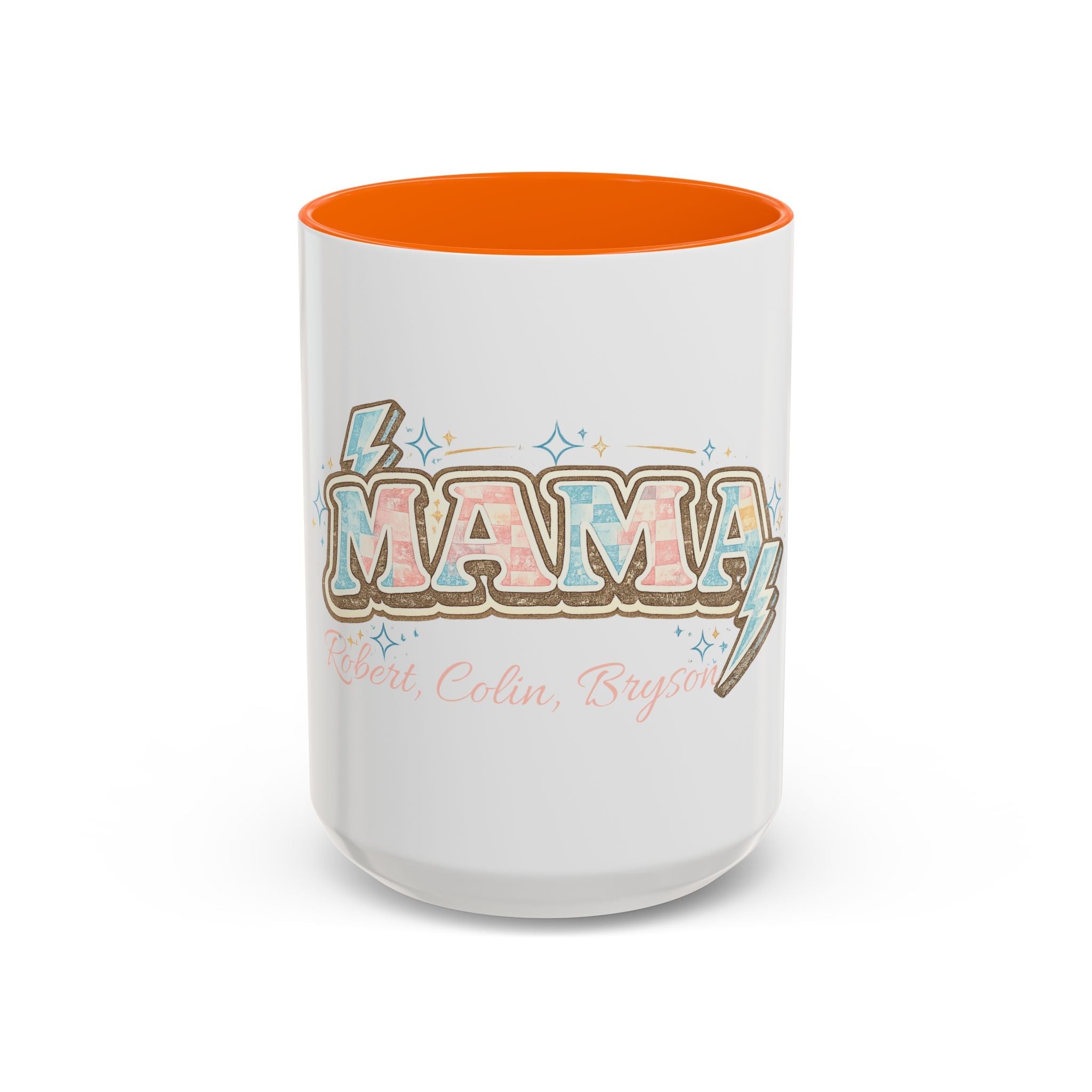 Mama Retro Pastel Accent Coffee Mug — Ceramic 11/15 oz by Printify