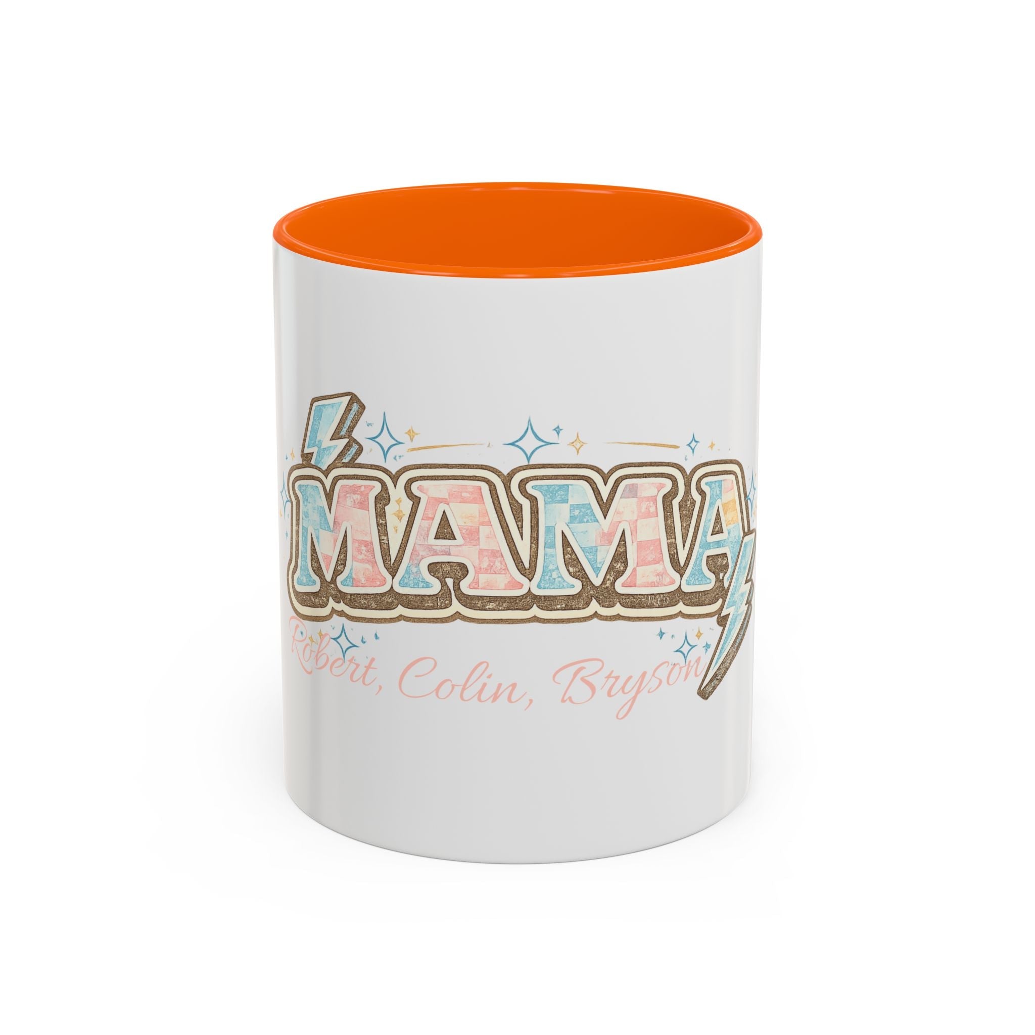 Mama Retro Pastel Accent Coffee Mug — Ceramic 11/15 oz by Printify