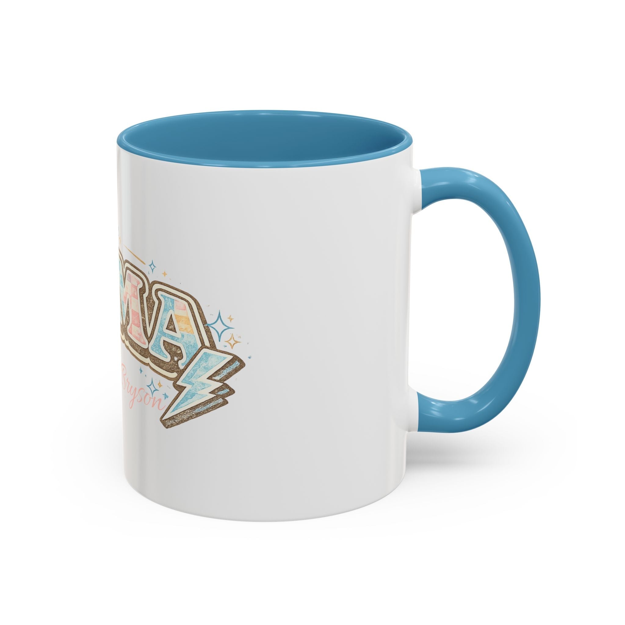 Mama Retro Pastel Accent Coffee Mug — Ceramic 11/15 oz - Grace & Grit Boutique