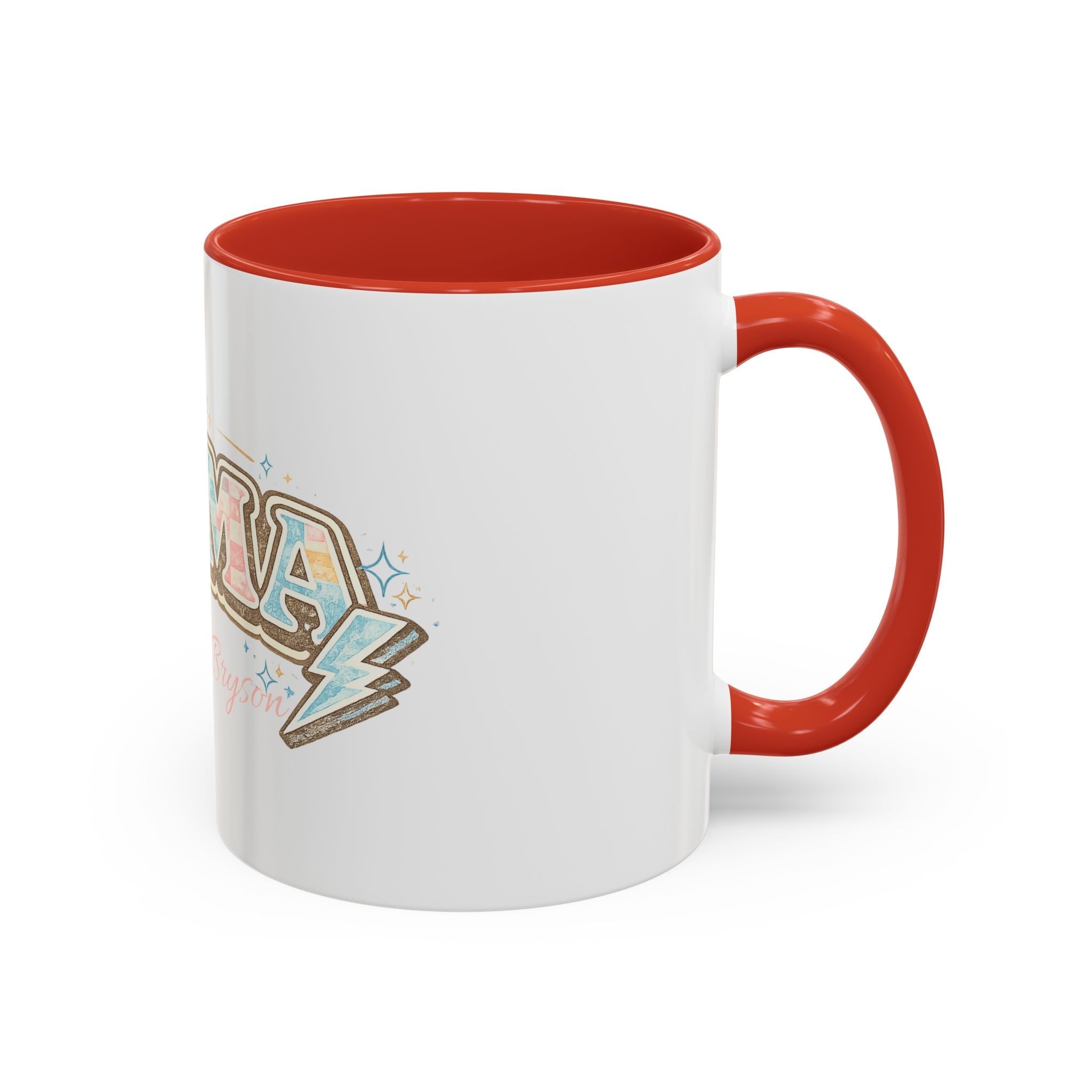 Mama Retro Pastel Accent Coffee Mug — Ceramic 11/15 oz - Grace & Grit Boutique