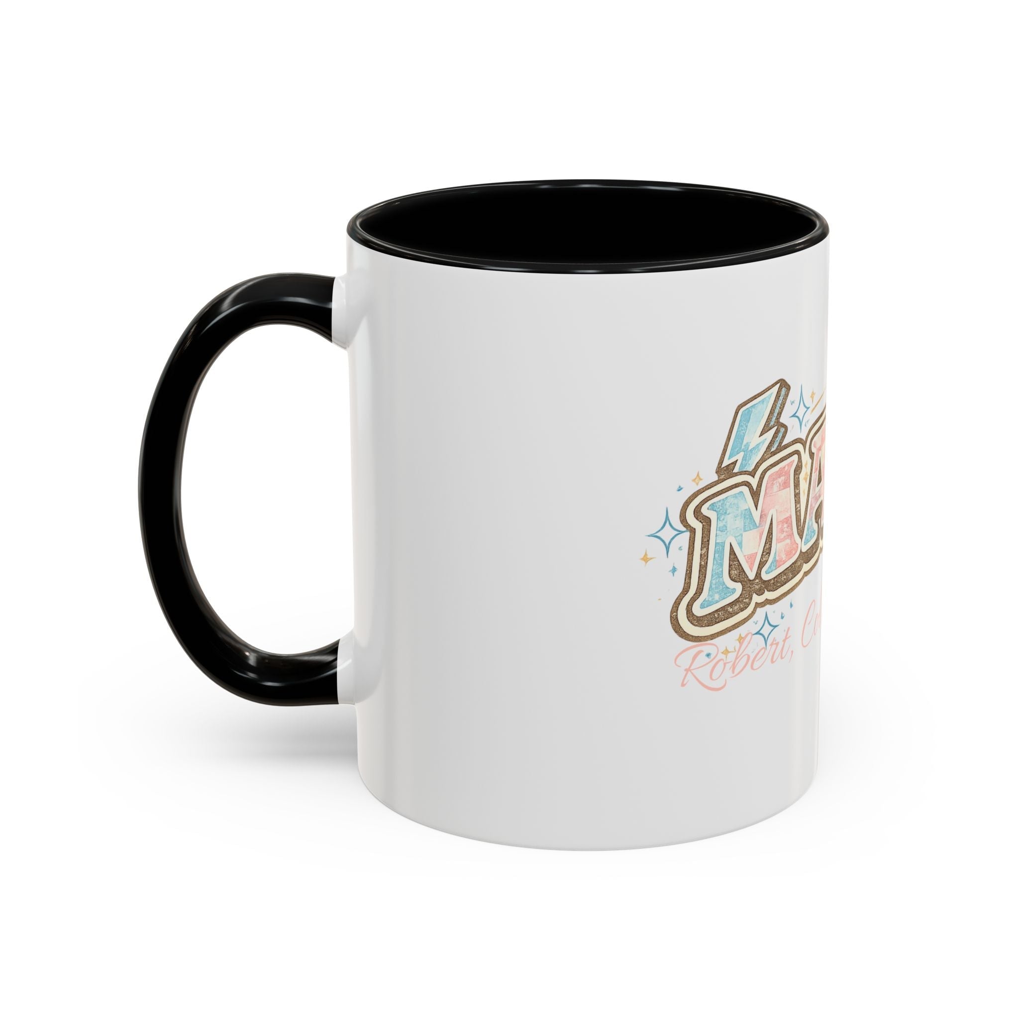 Mama Retro Pastel Accent Coffee Mug — Ceramic 11/15 oz - Grace & Grit Boutique