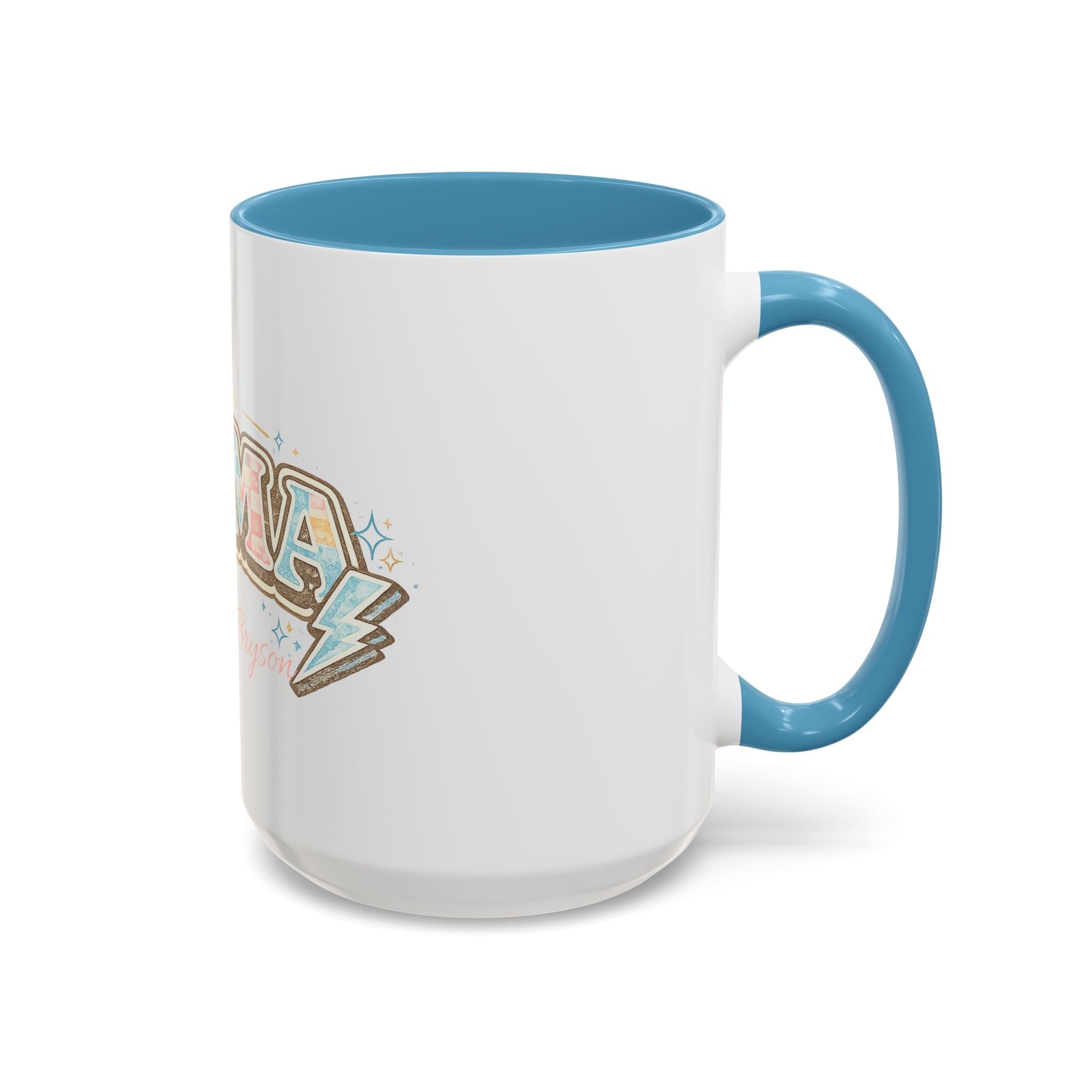 Mama Retro Pastel Accent Coffee Mug — Ceramic 11/15 oz - Grace & Grit Boutique